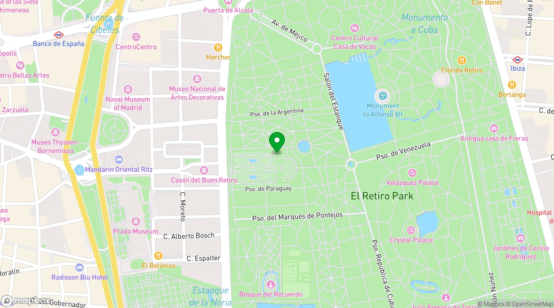 Map showing UMusic Hotel Madrid