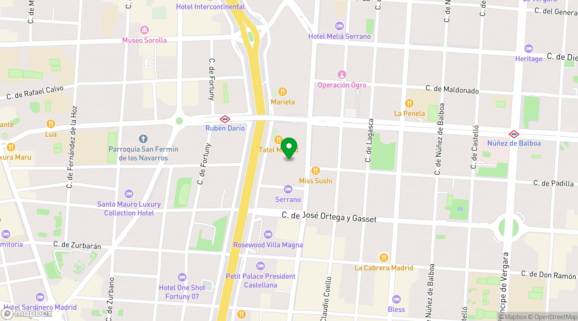 Map showing Espacio ABC