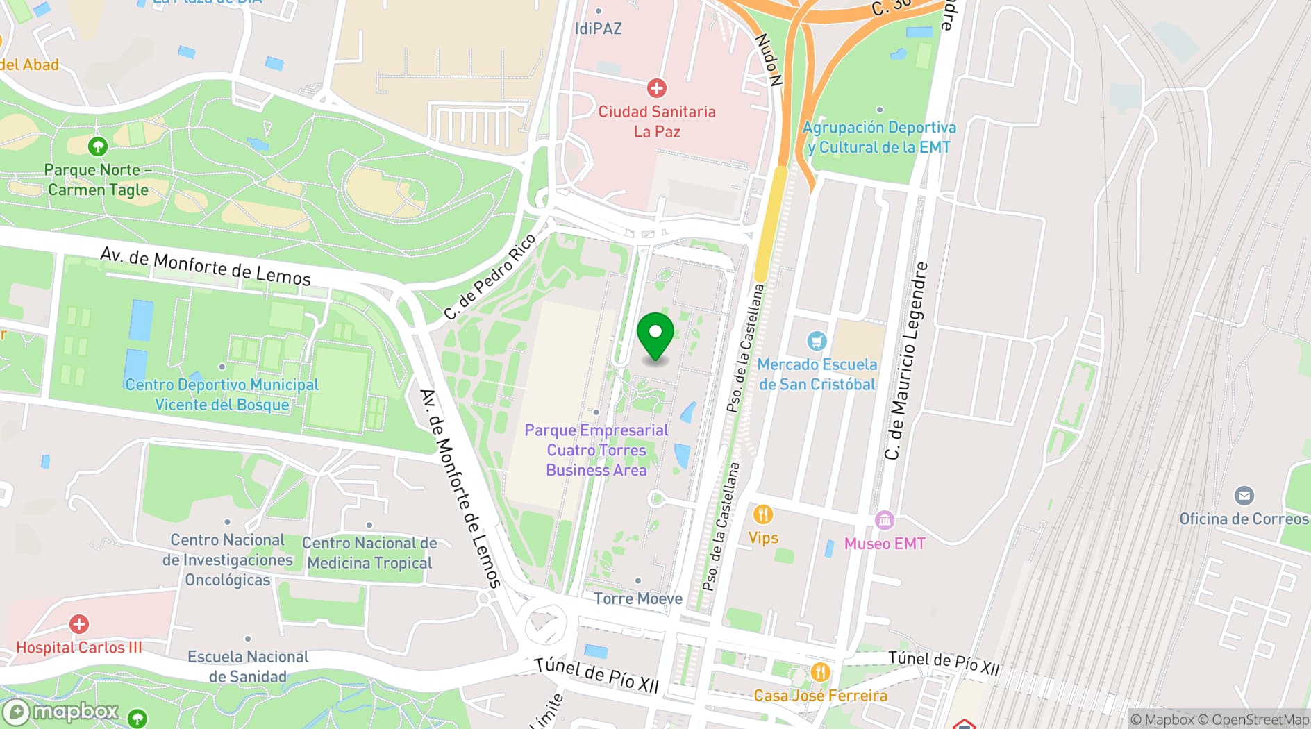 Map showing Crystal Tower