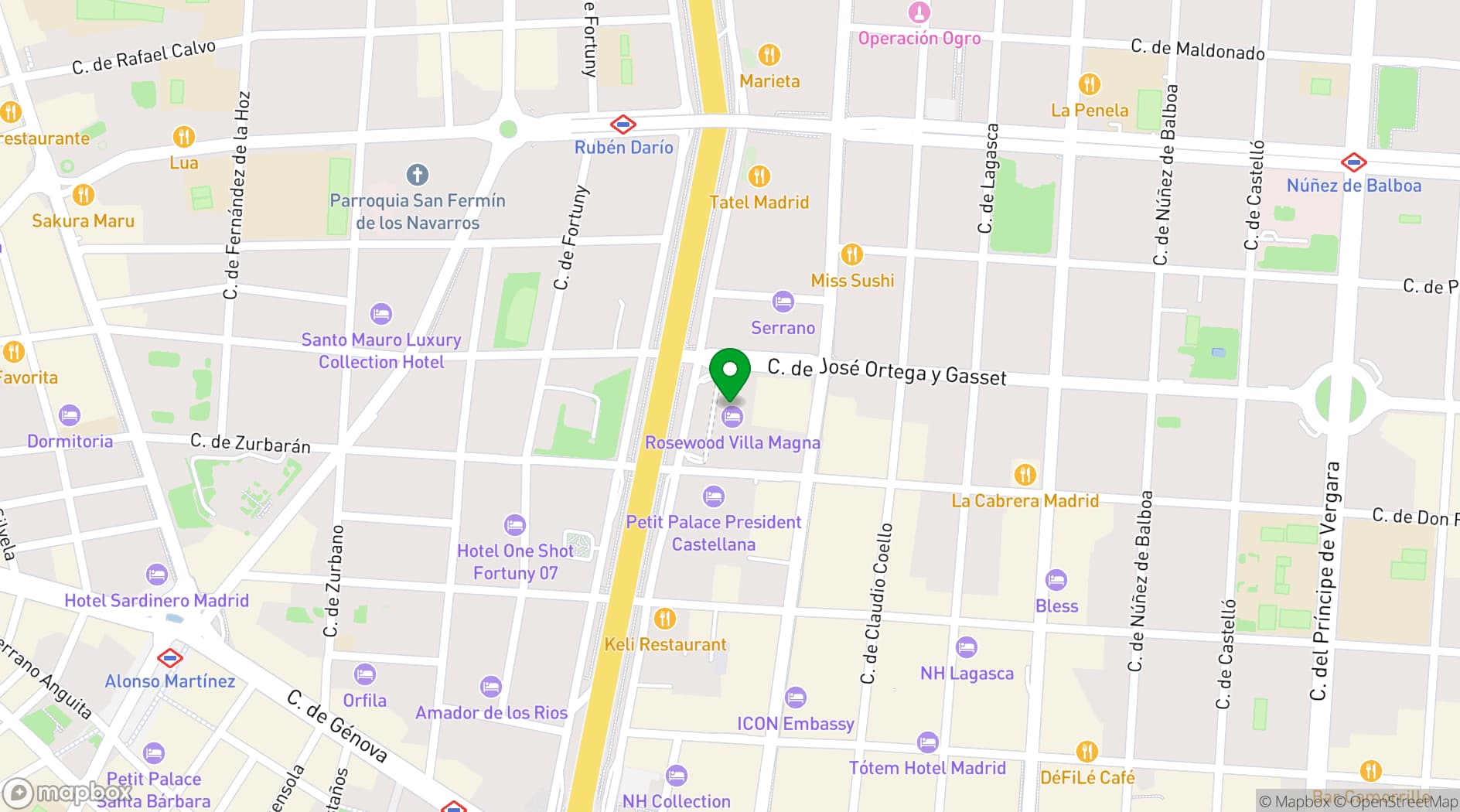 Map showing Rosewood