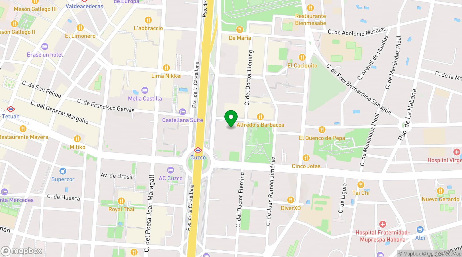 Map showing Espacio KOI