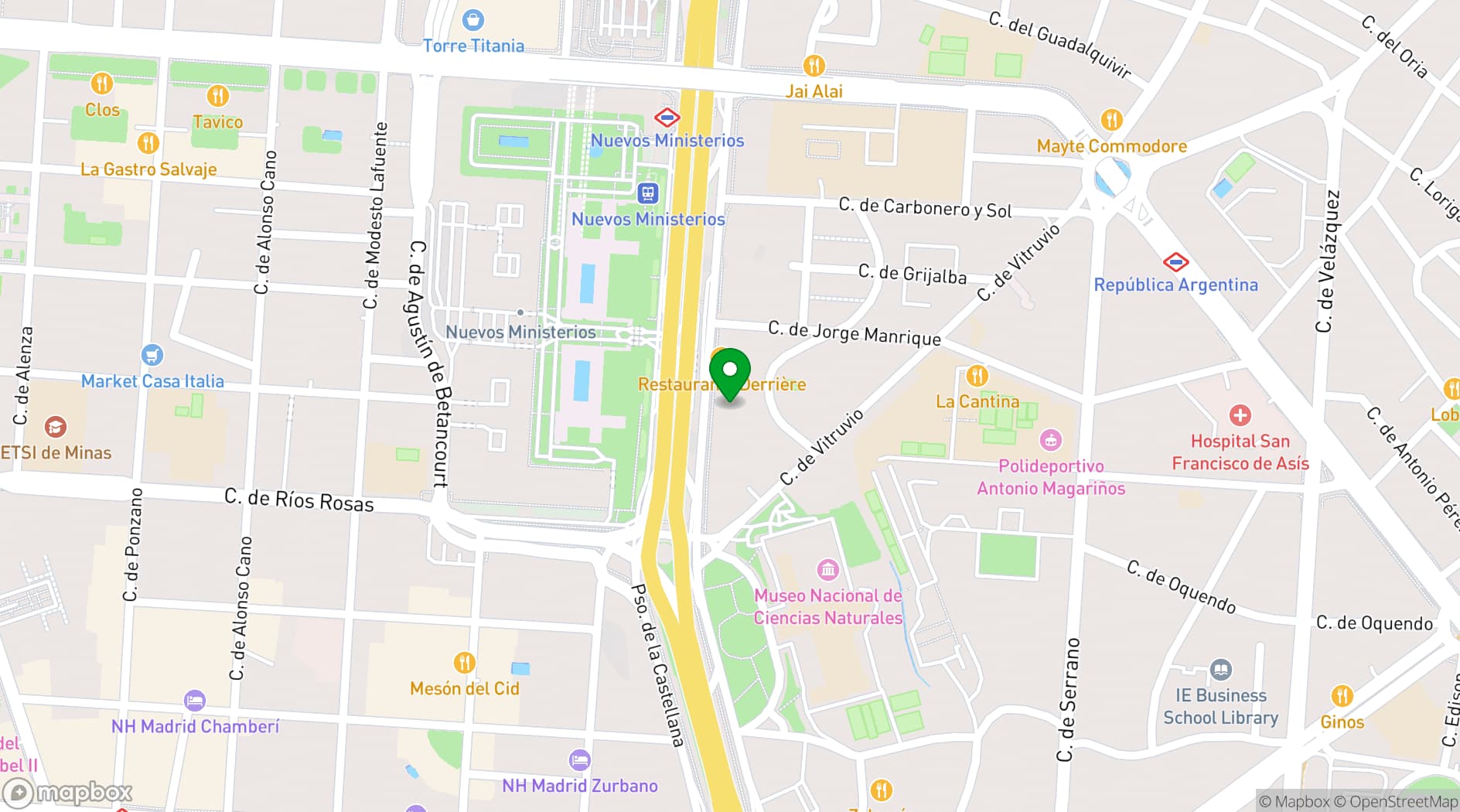 Map showing Cloudworks Castellana
