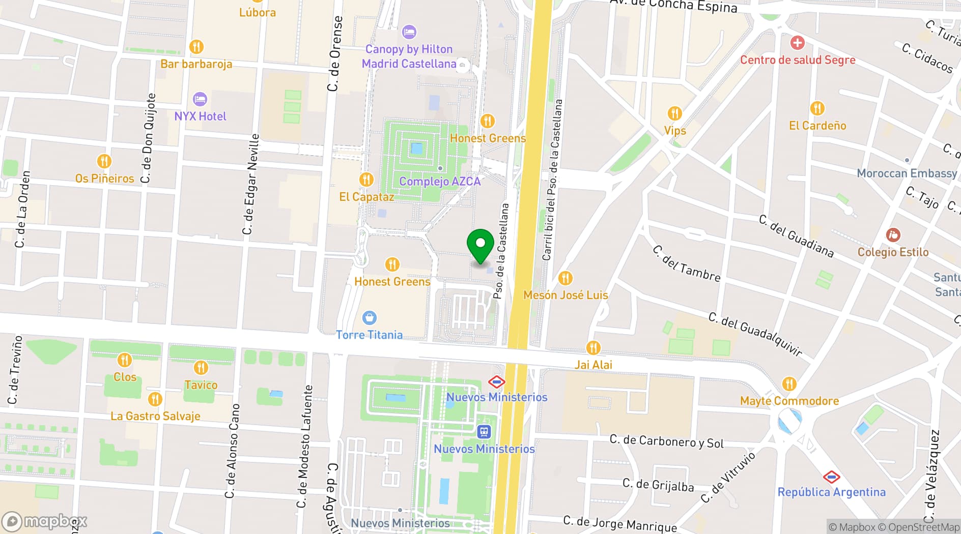 Map showing Castellana 81