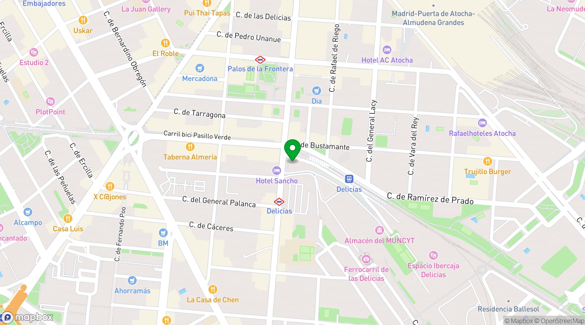 Map showing MUSEO DEL FERROCARRIL