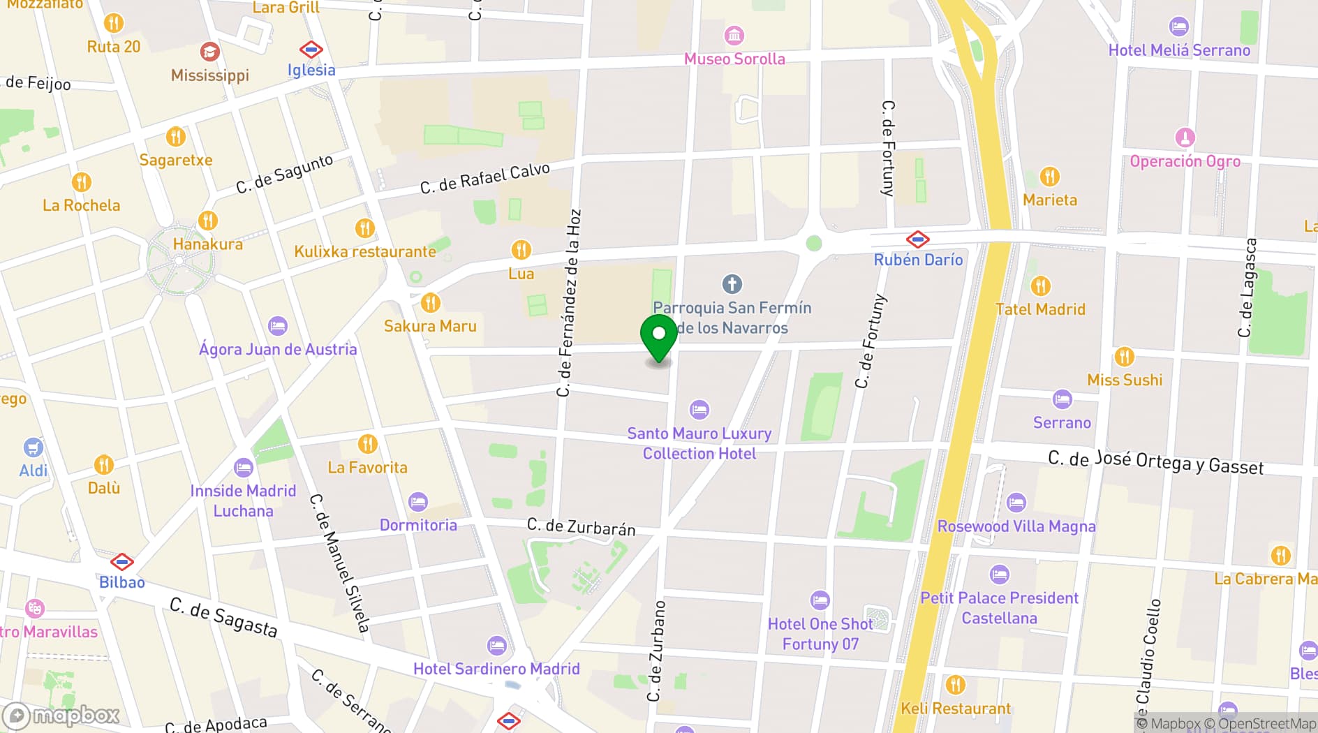 Map showing Sergi Arola Gastro