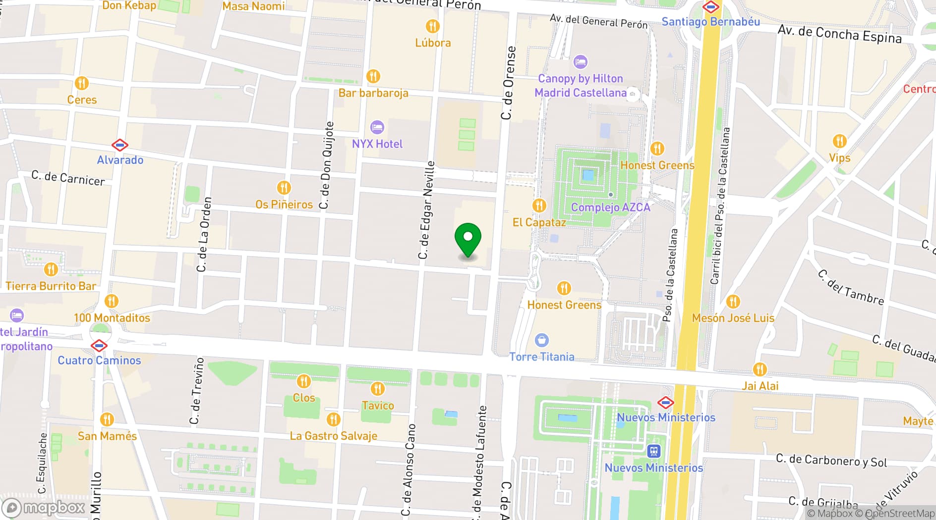 Map showing Sala Panda Club