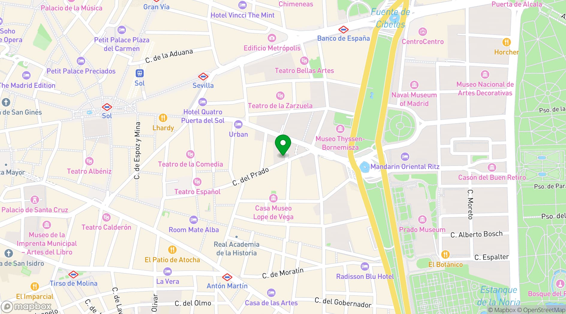 Map showing Hotel Villa Real