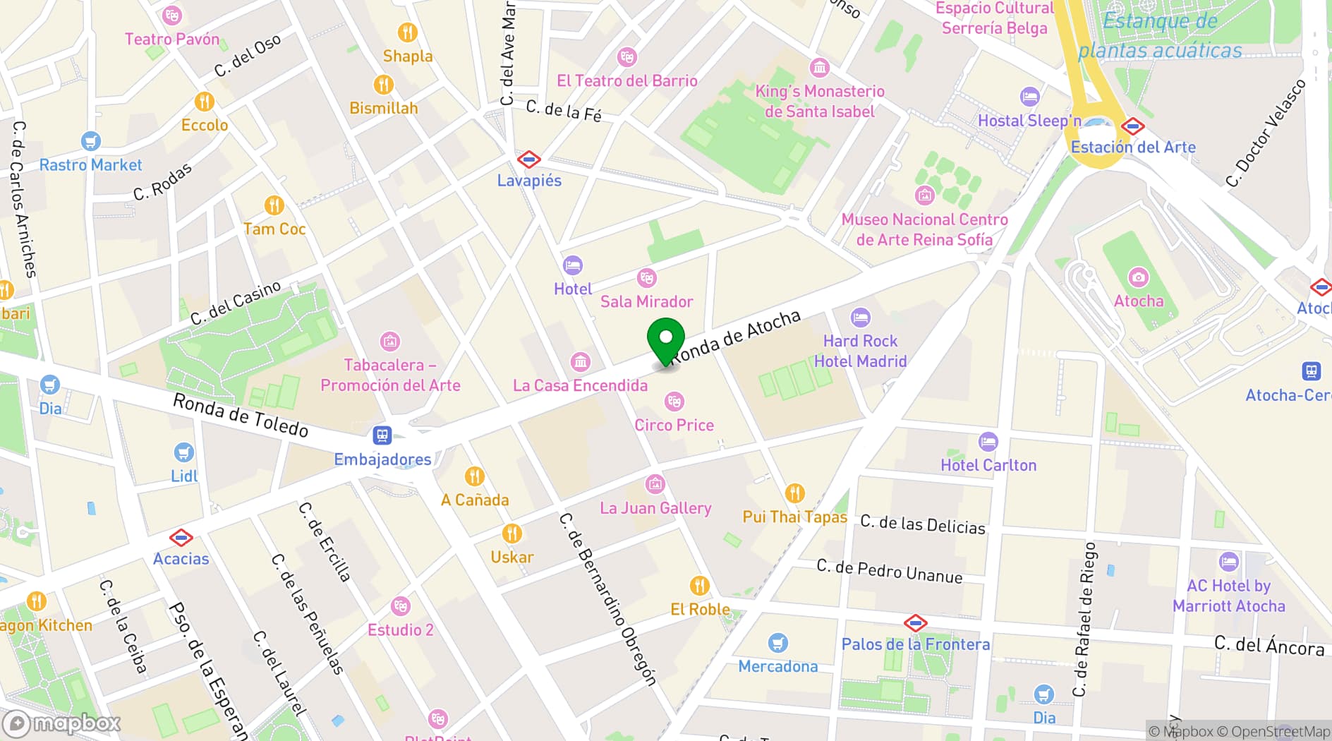 Map showing Teatro Circo Price
