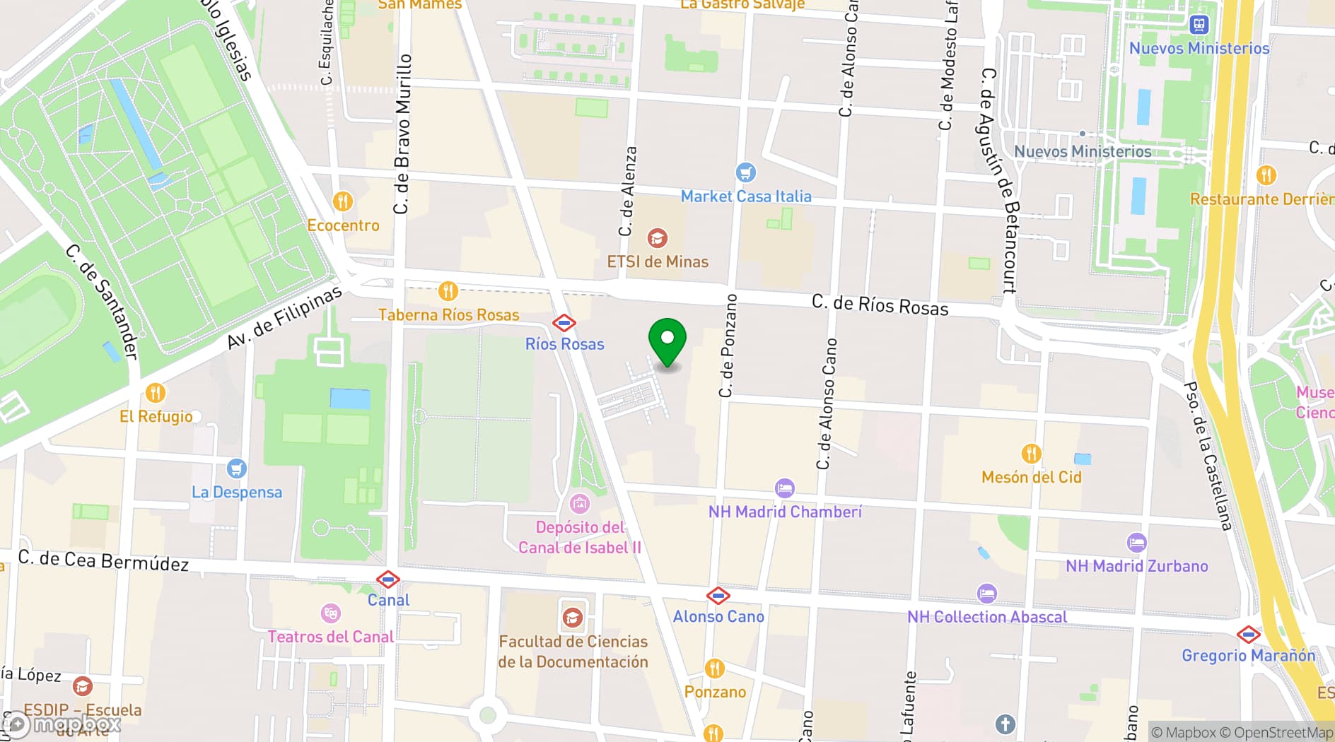 Map showing NH Plaza de Armas