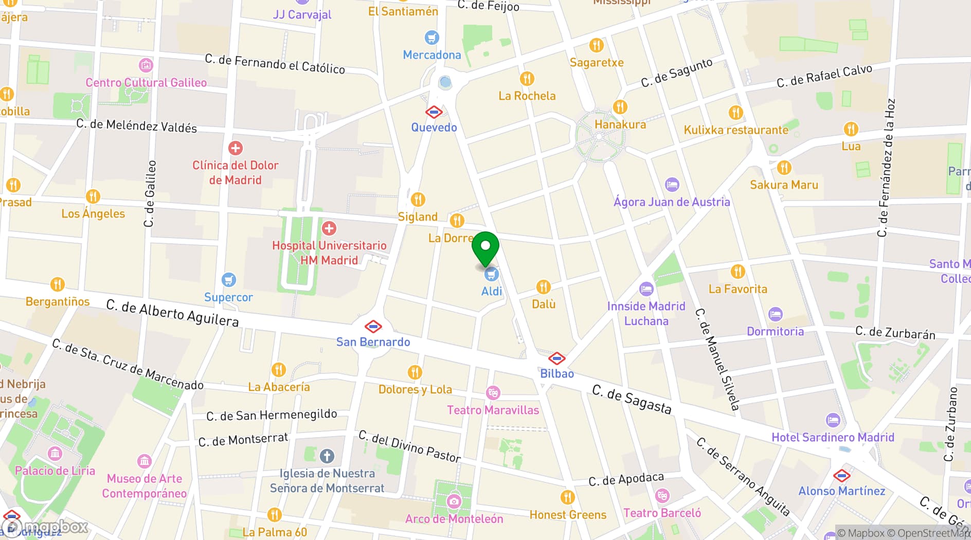 Map showing Callao City Lights