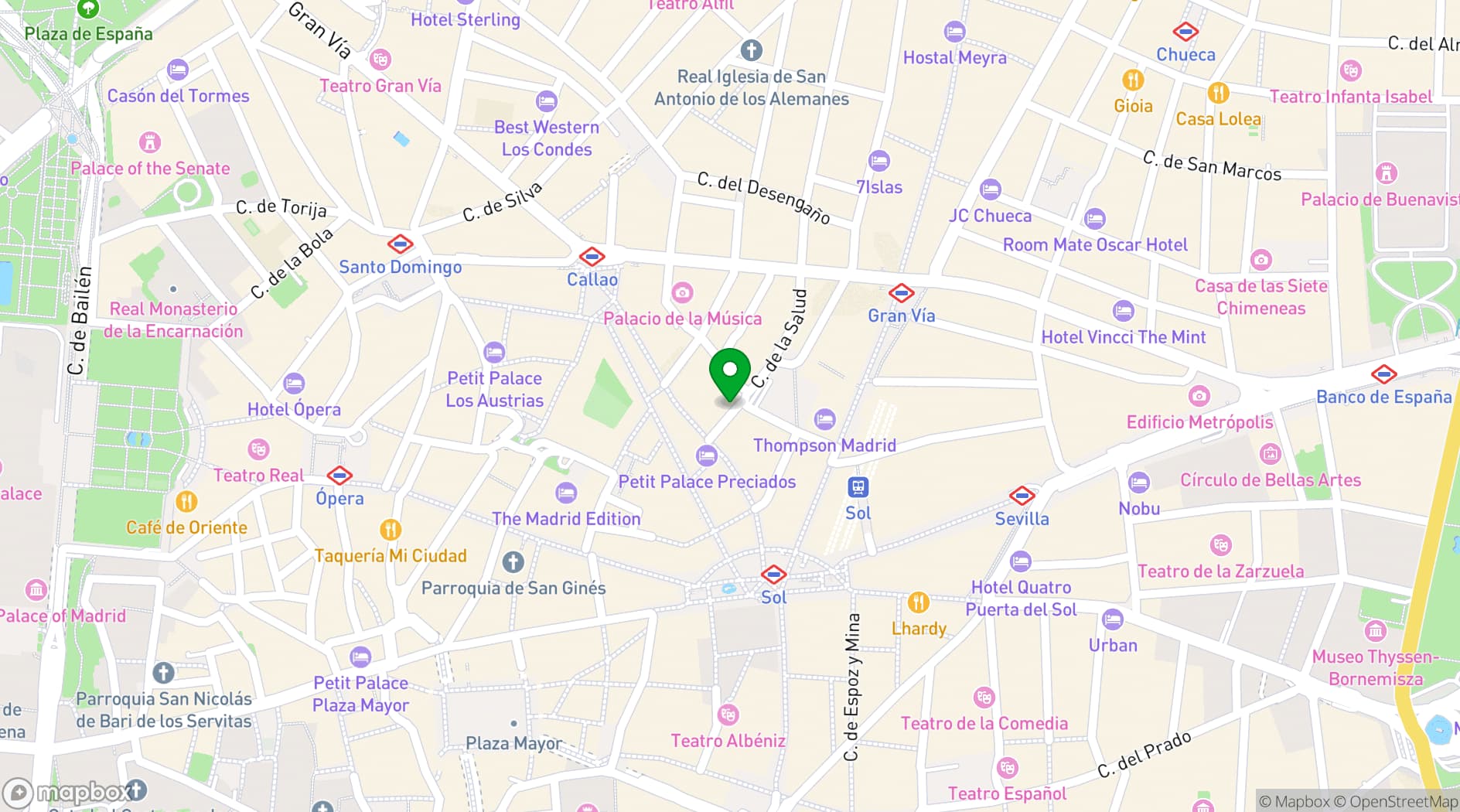Map showing Hotel Liabeny