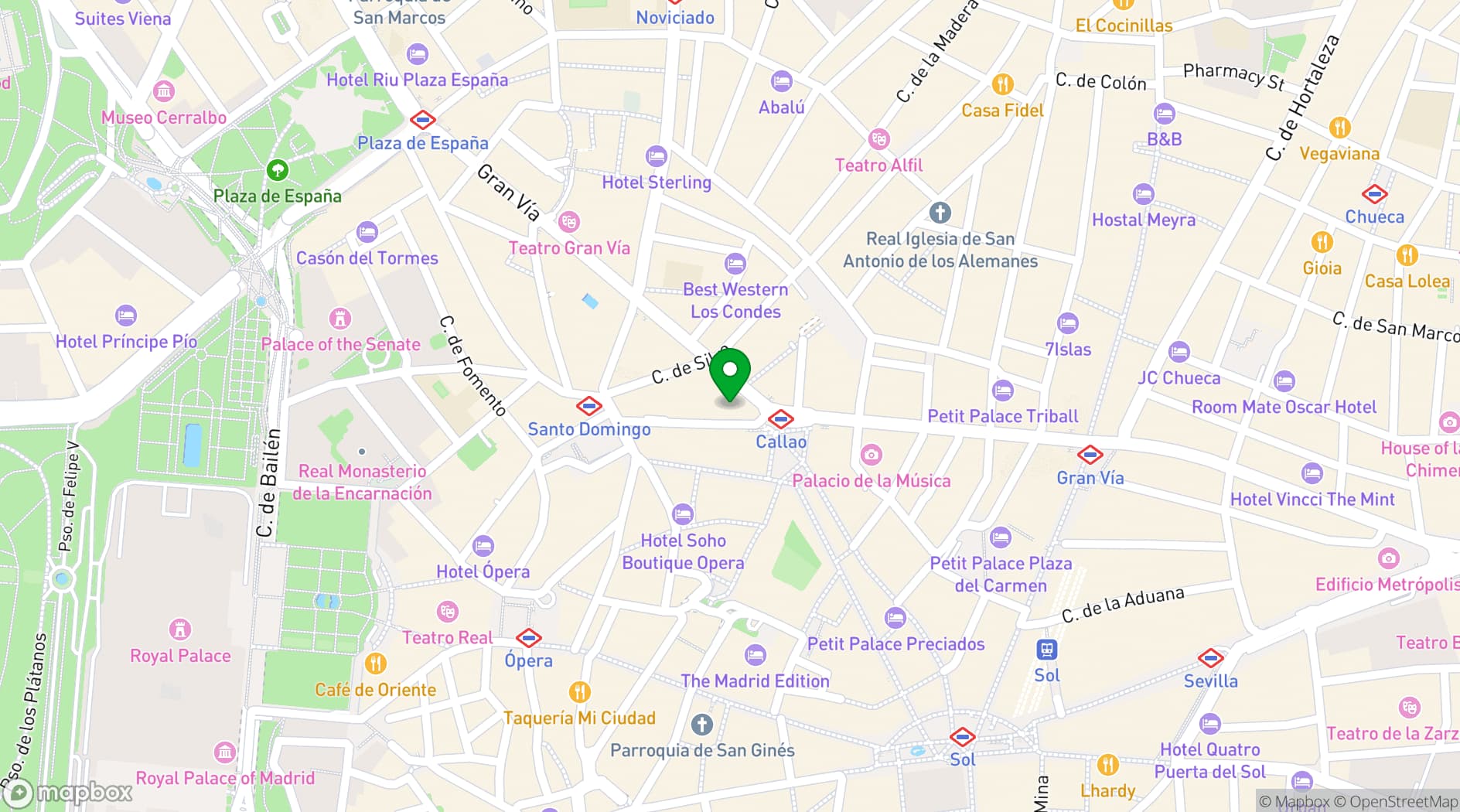 Map showing Vincci Capitol