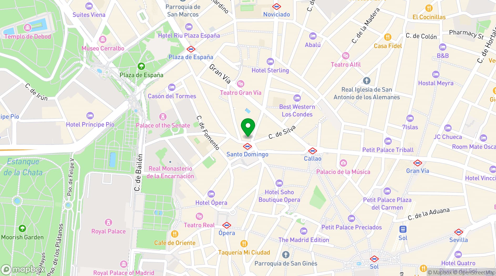 Map showing Inhala Hotel Garden