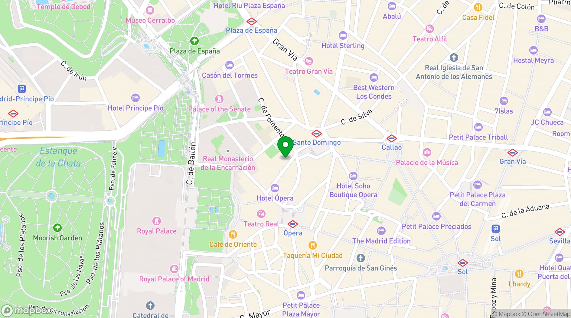 Map showing Palacio de los Duques Gran Meliá