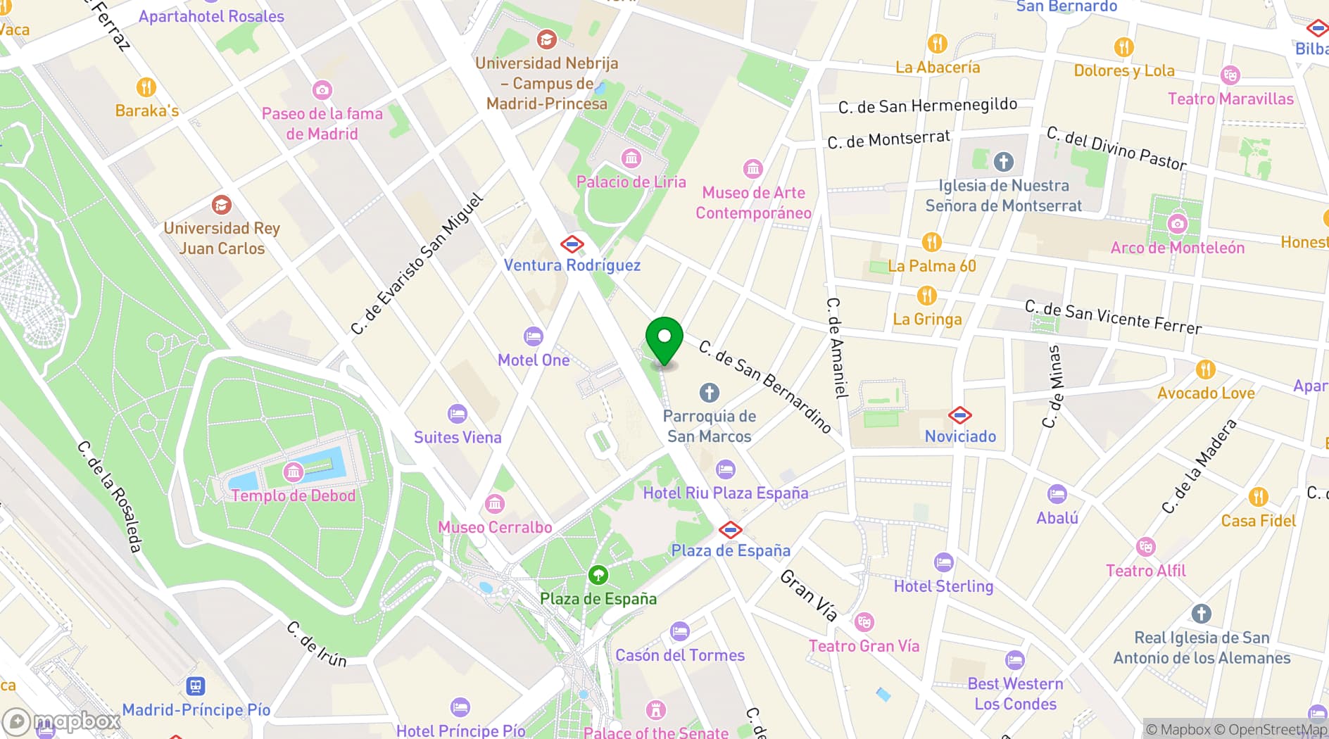 Map showing Tempo Club