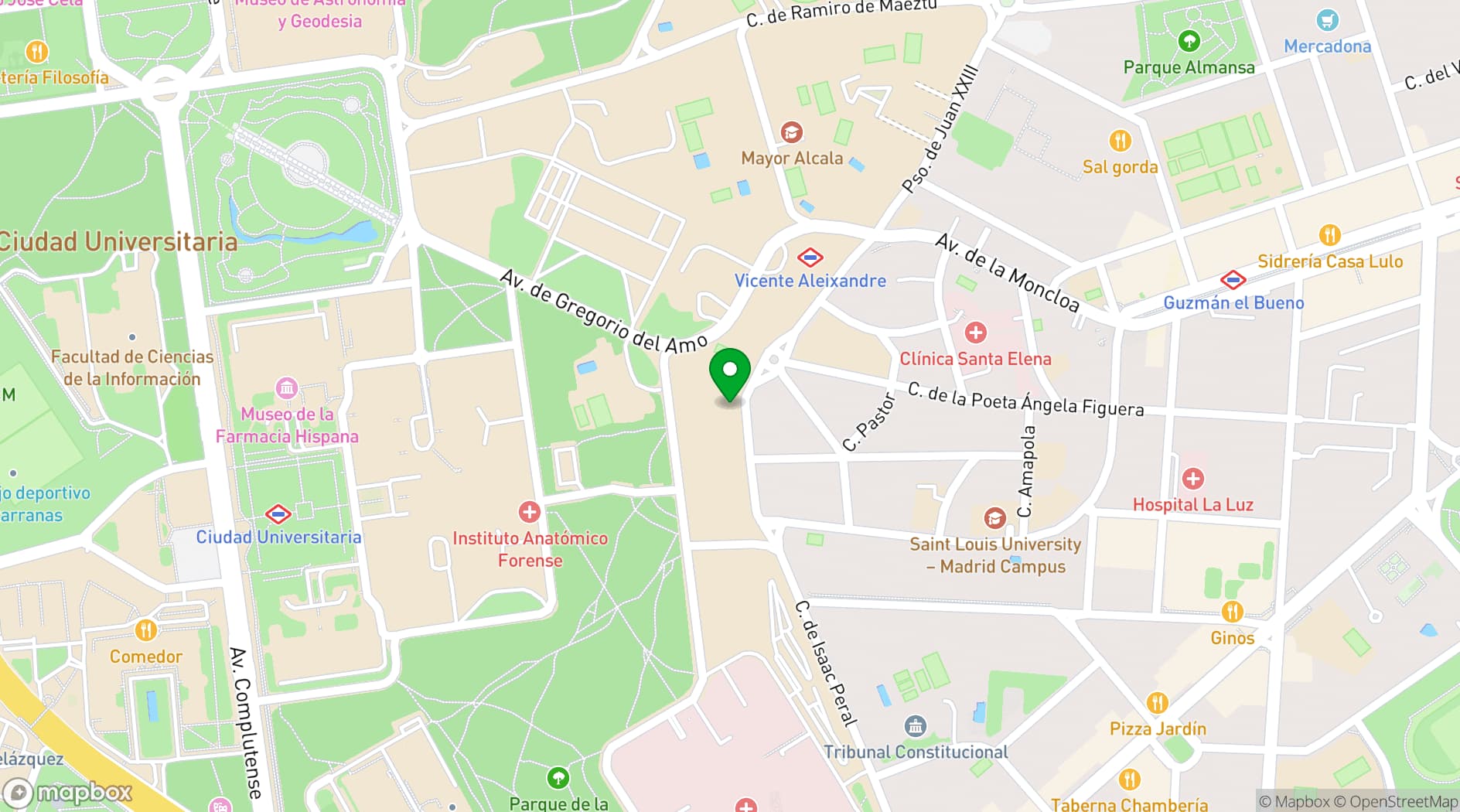 Map showing Fundación Pablo VI