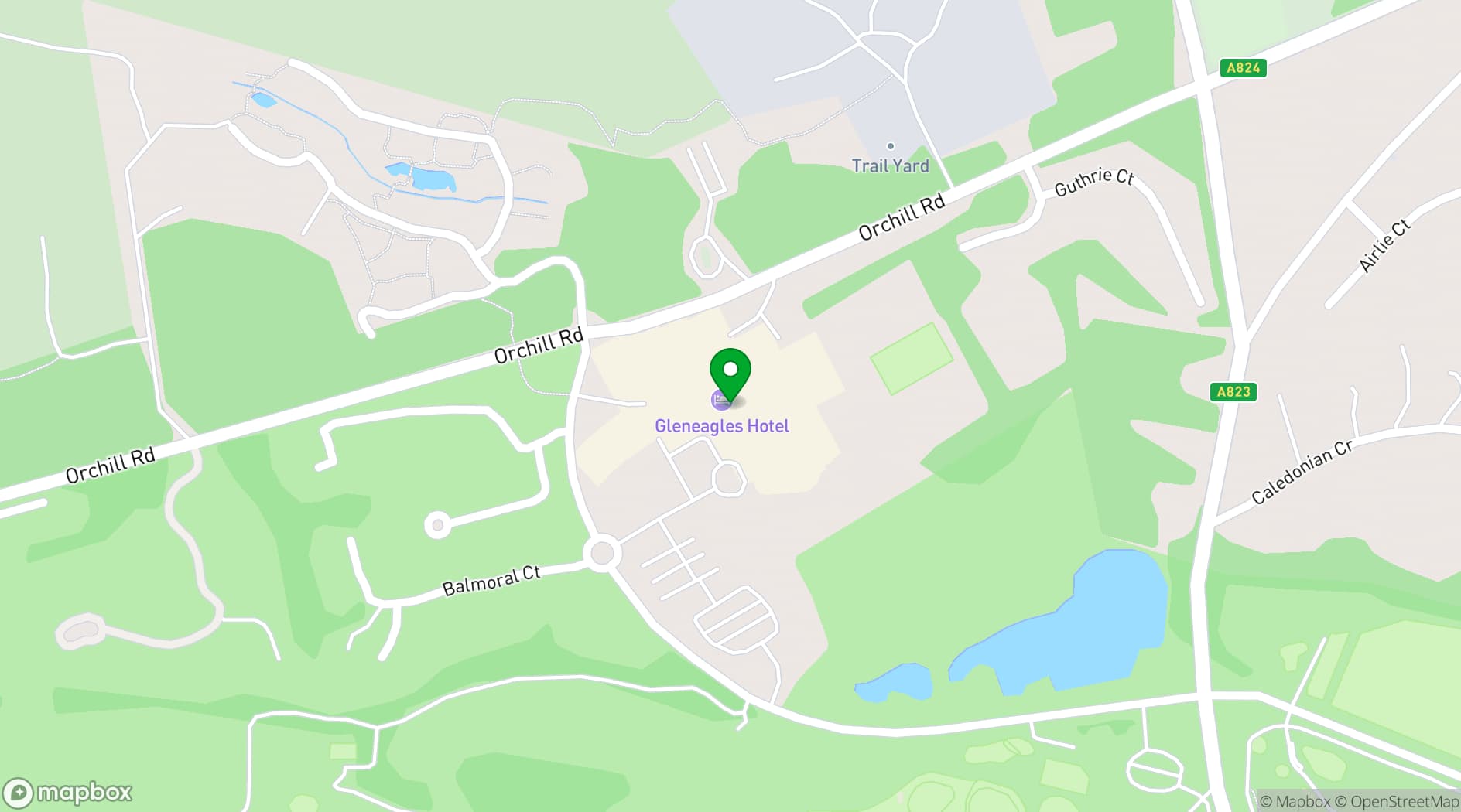 Map showing The Gleneagles Hotel