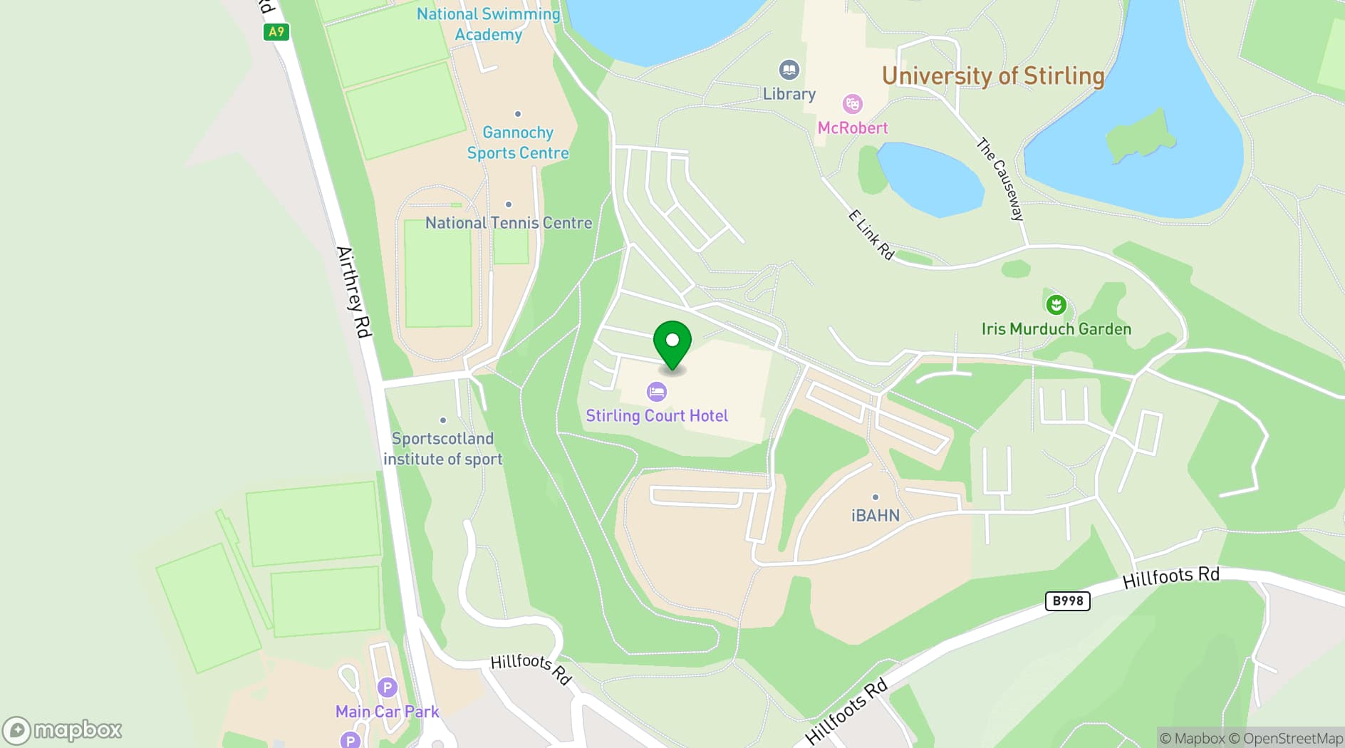 Map showing Stirling Court Hotel