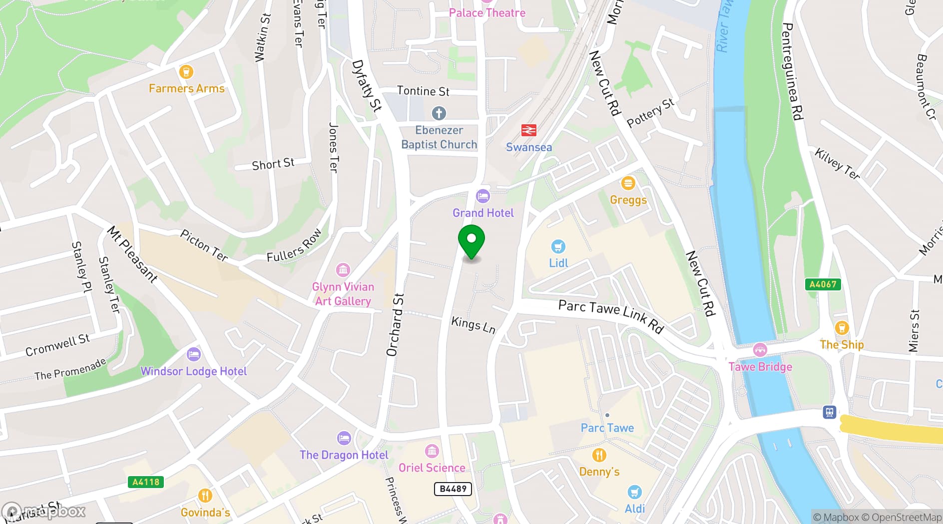 Map showing elysium Bar & Venue
