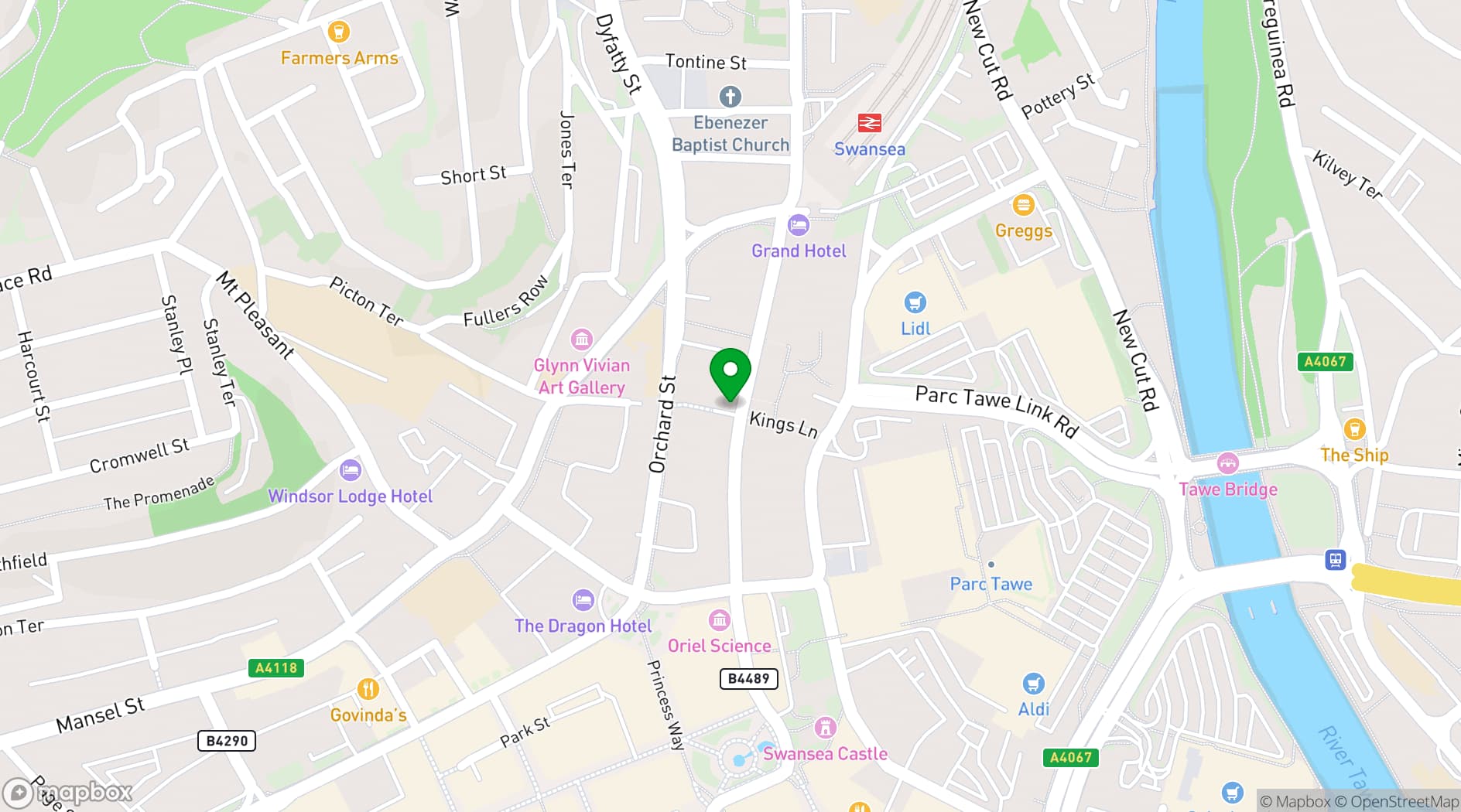Map showing Volcano Theatre