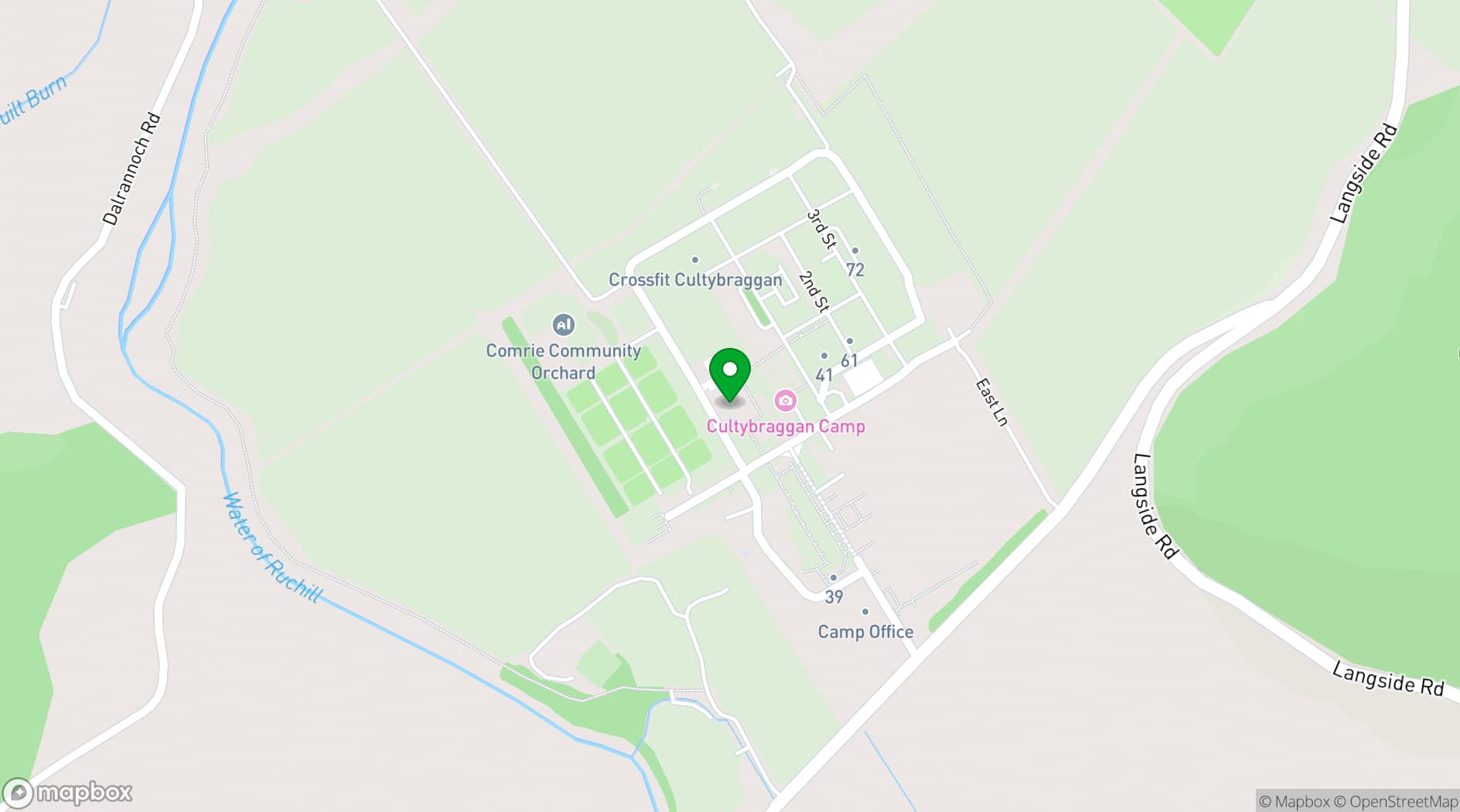 Map showing Cultybraggan POW Camp