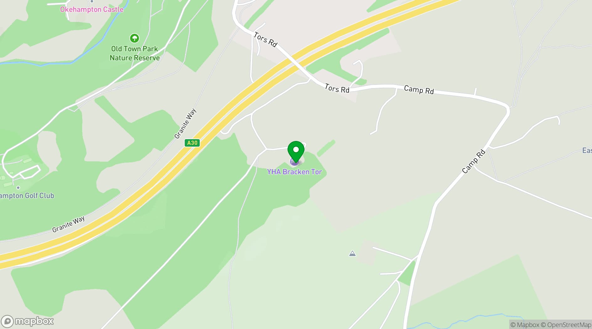 Map showing Bracken Tor House