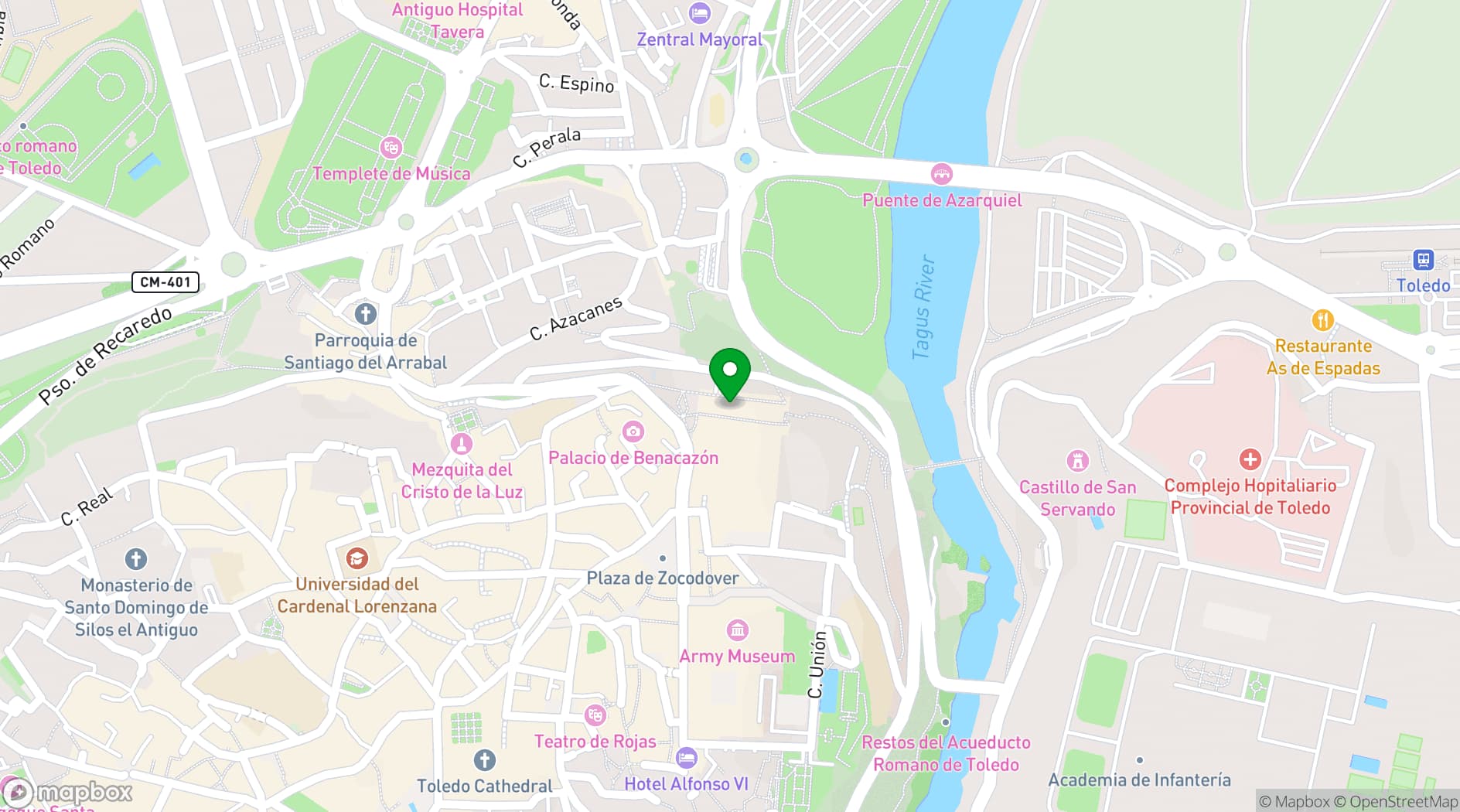Map showing El Greco Conference Center