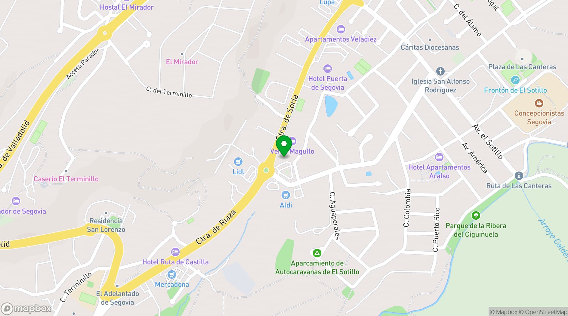 Map showing Venta Magullo