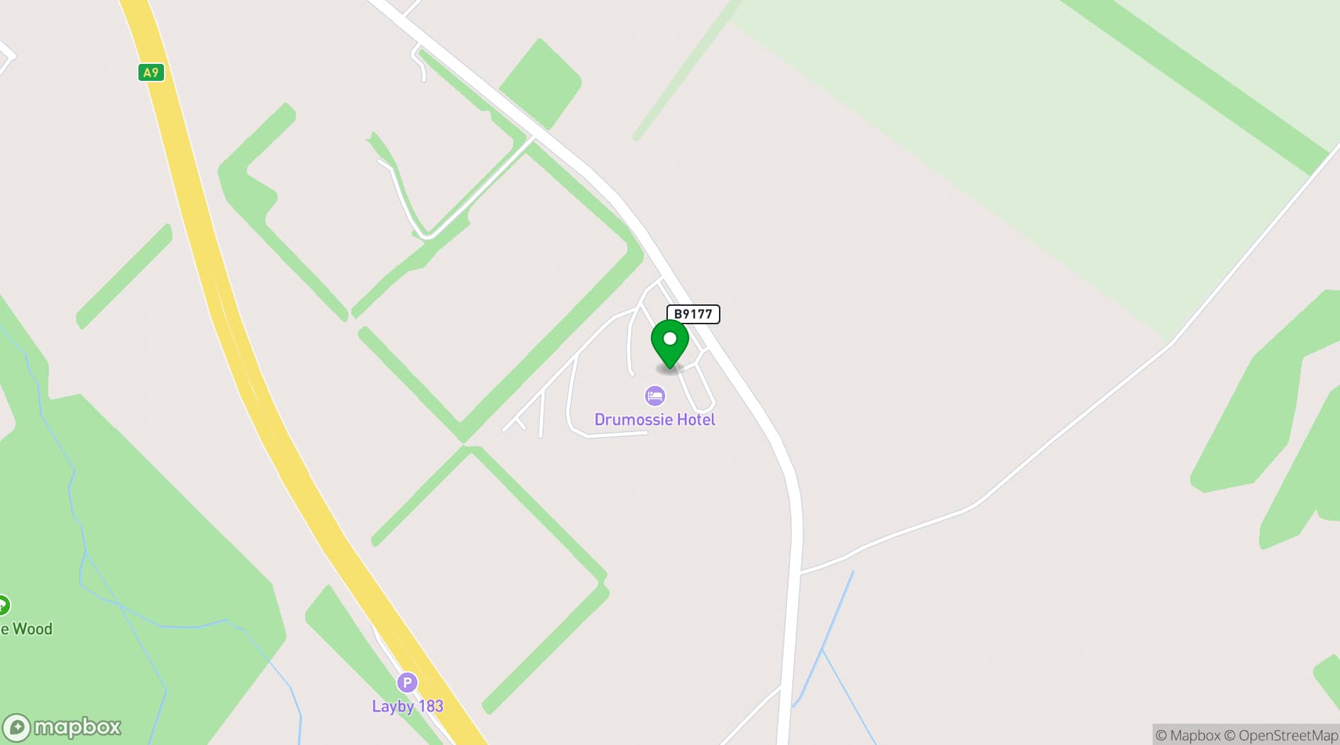 Map showing Drumossie Hotel