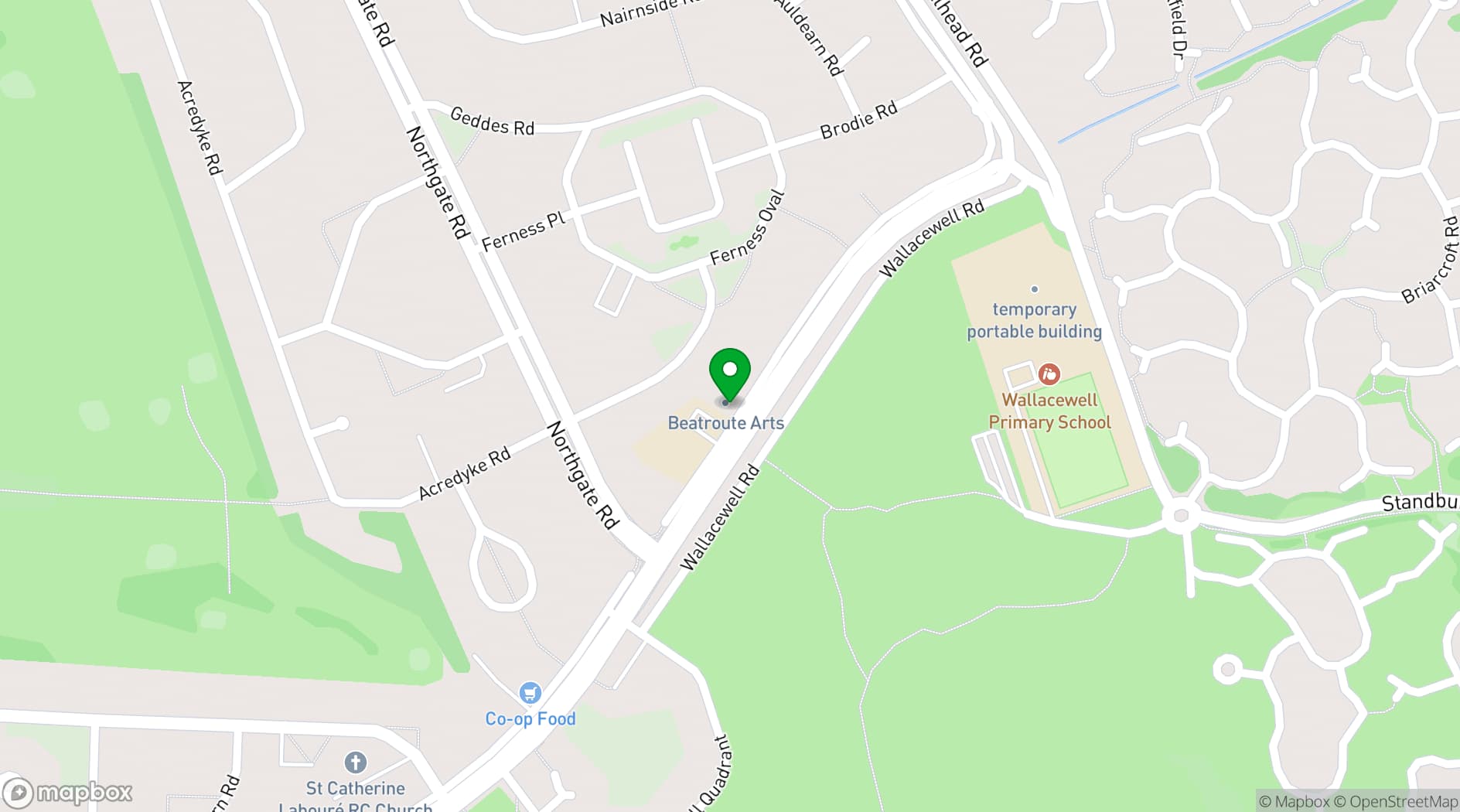 Map showing Beatroute Arts Centre