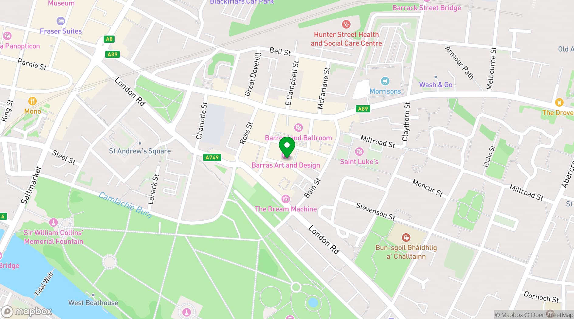 Map showing BAaD