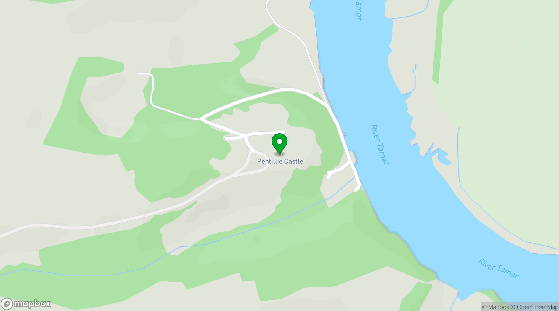 Map showing Pentillie Castle