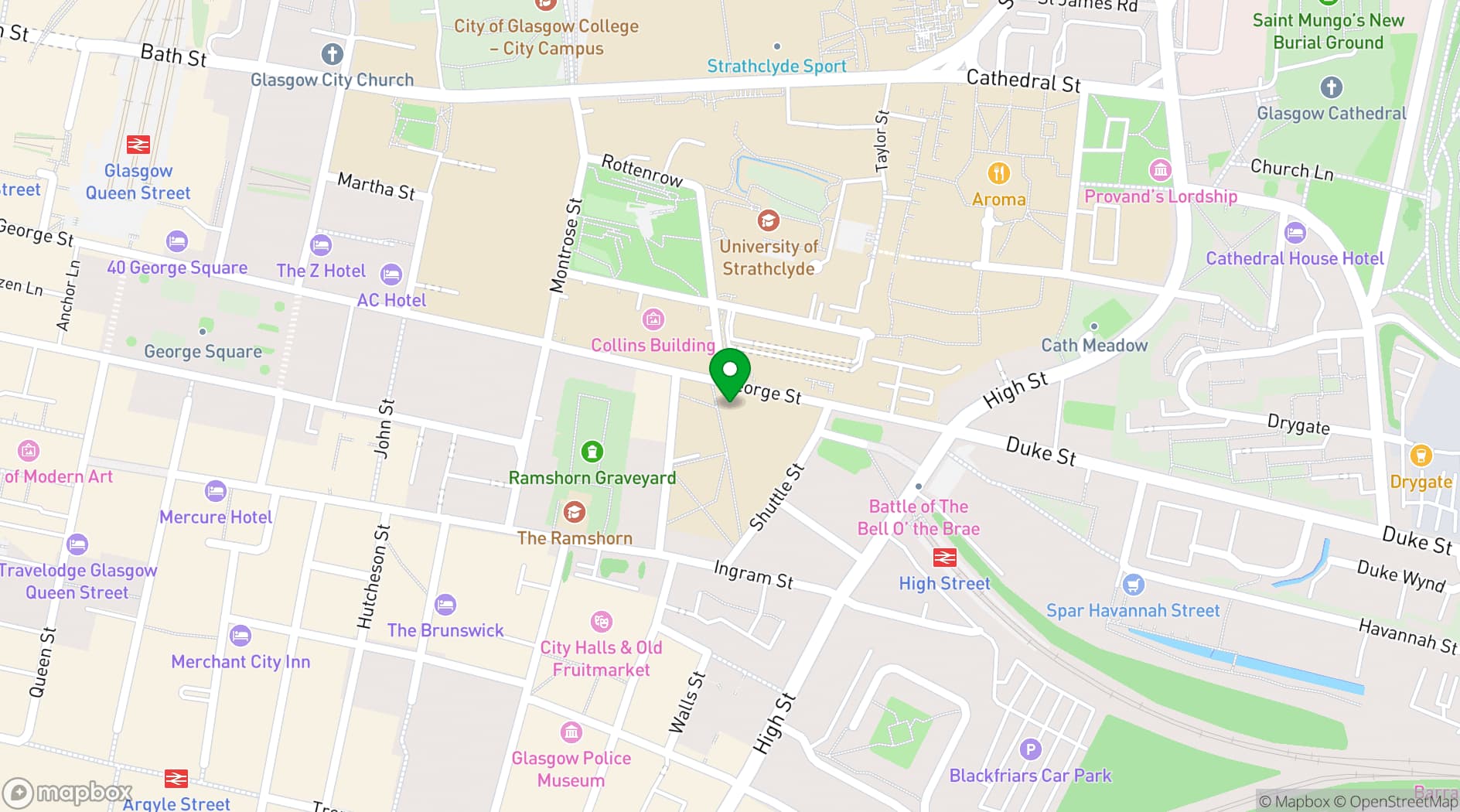 Map showing Technology & Innovation Centre