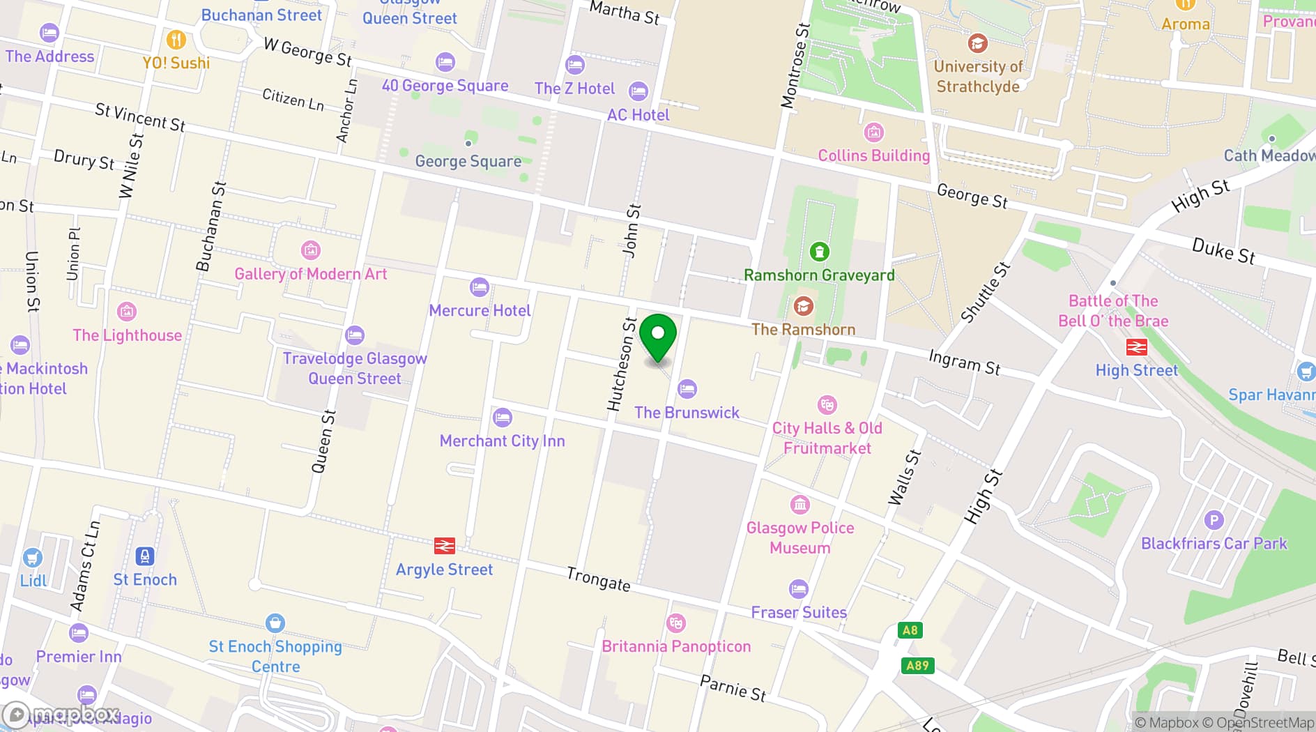 Map showing The Boardwalk