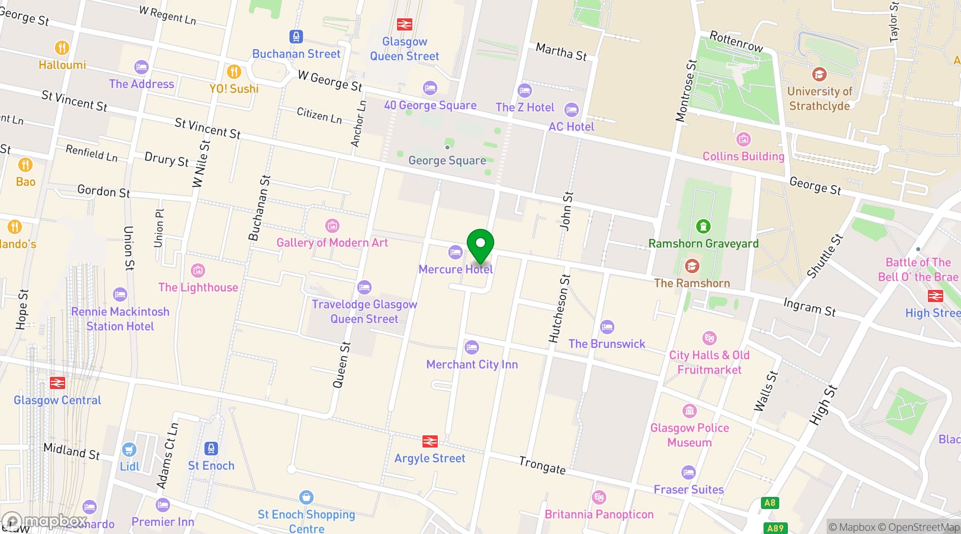 Map showing The Corinthian Club