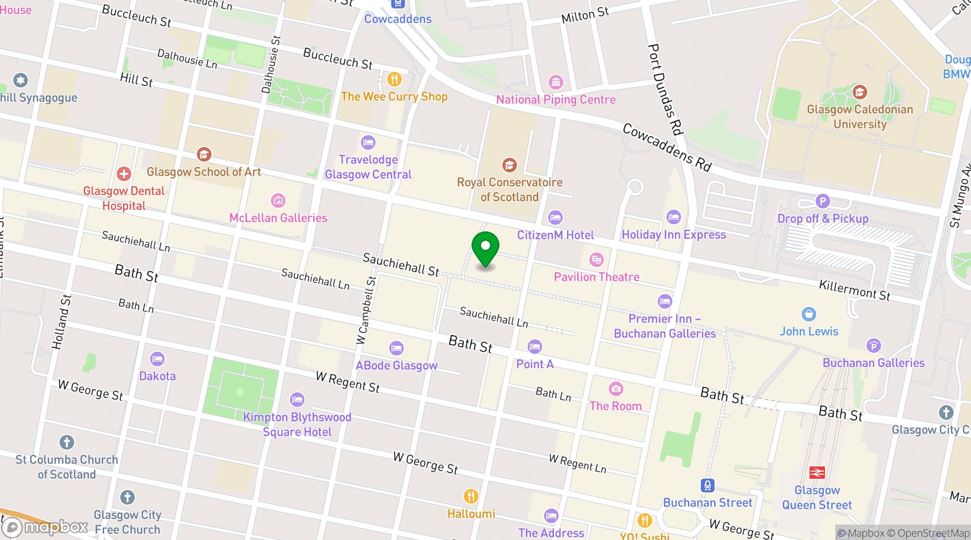 Map showing Savoy Nightclub