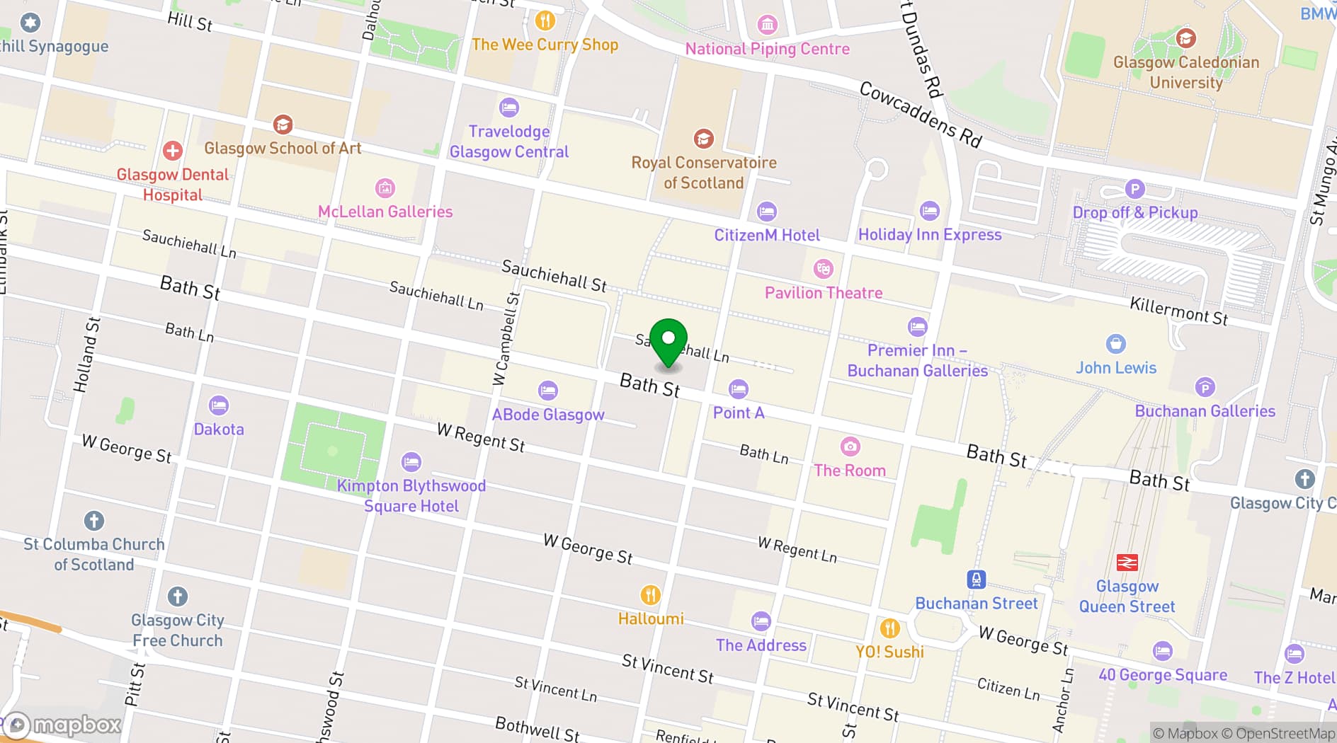 Map showing The Howlin' Wolf