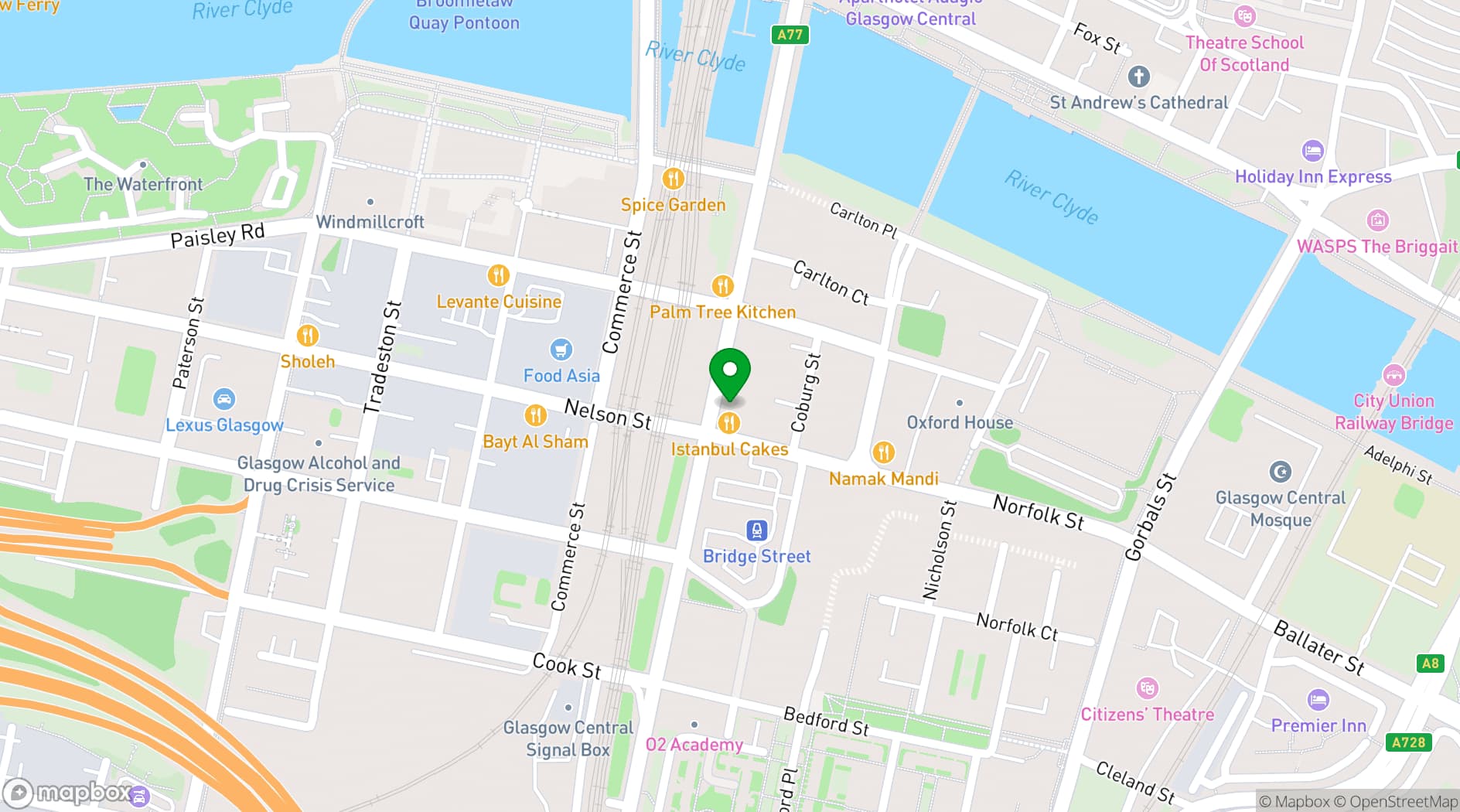 Map showing The Savings Bank