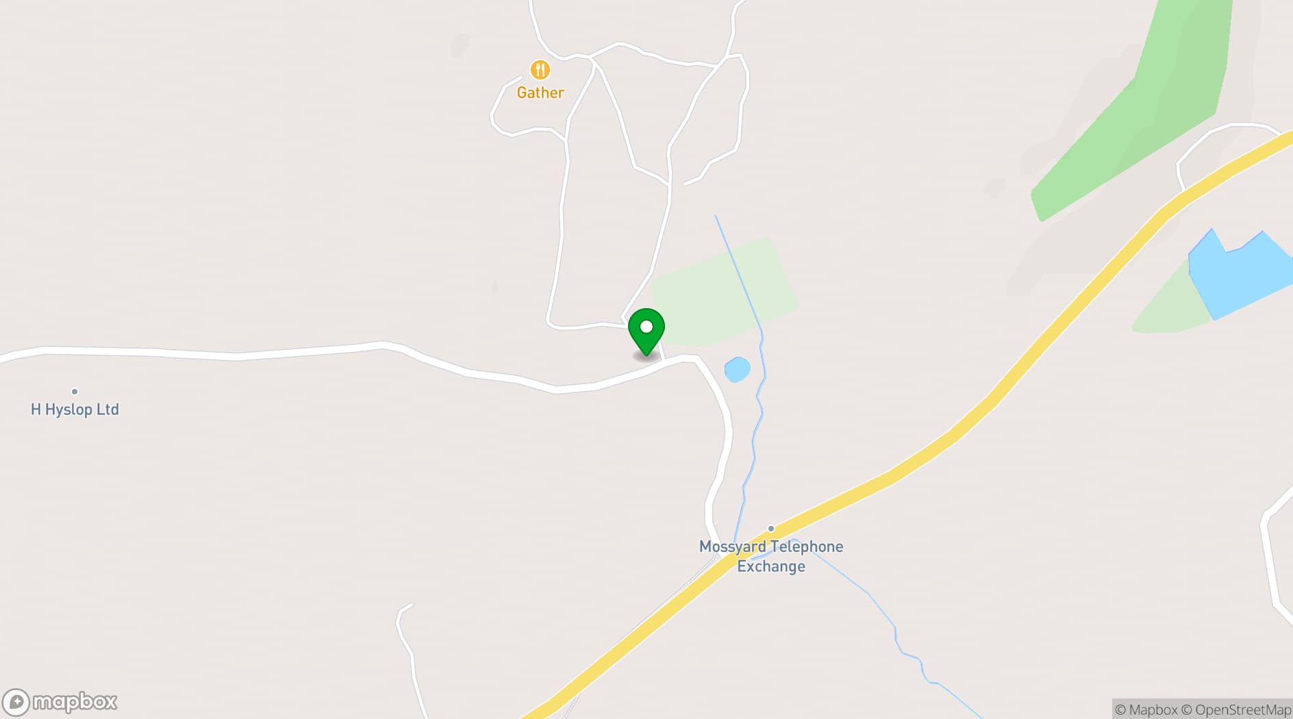 Map showing GG's Yard