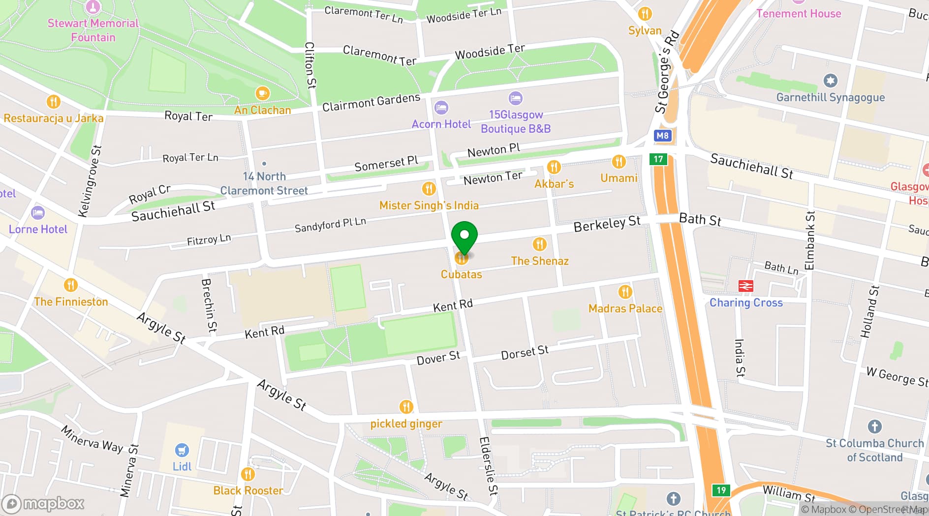 Map showing 91B Private venue hire