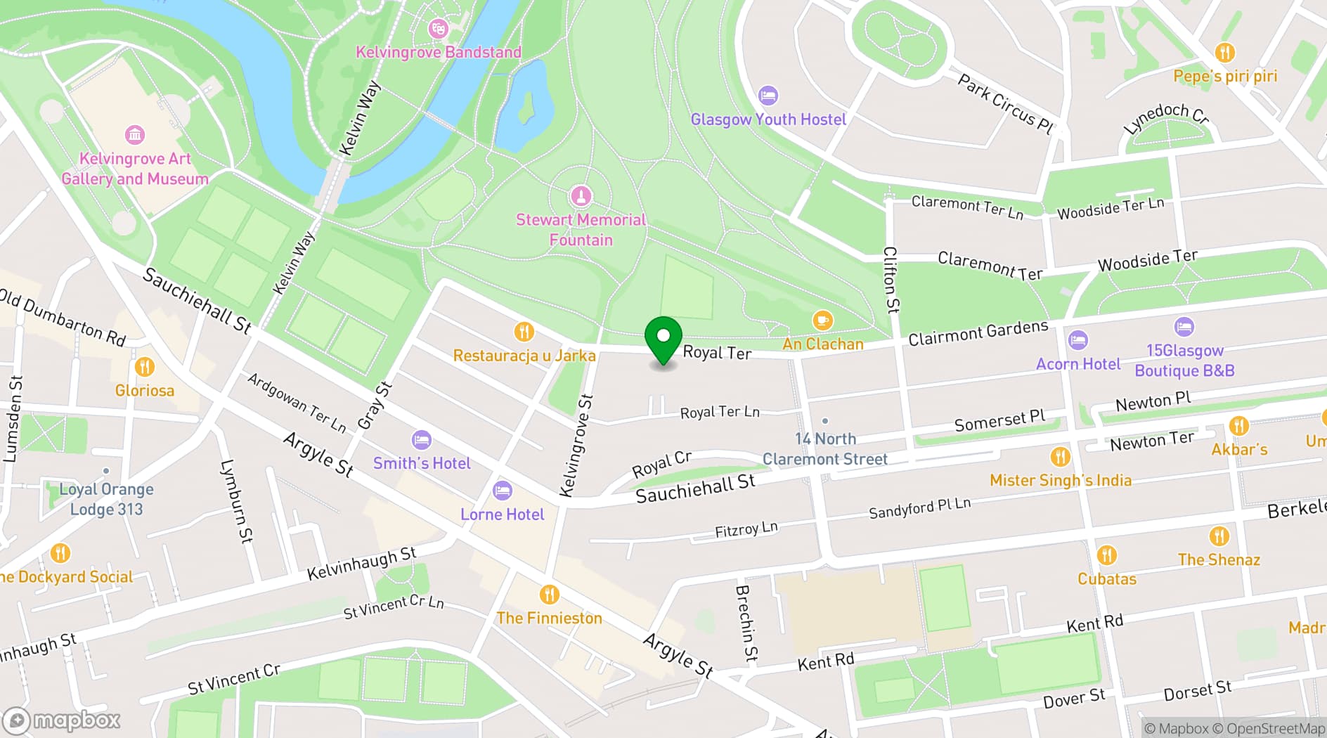 Map showing LBS Event Design & Wedding Planners