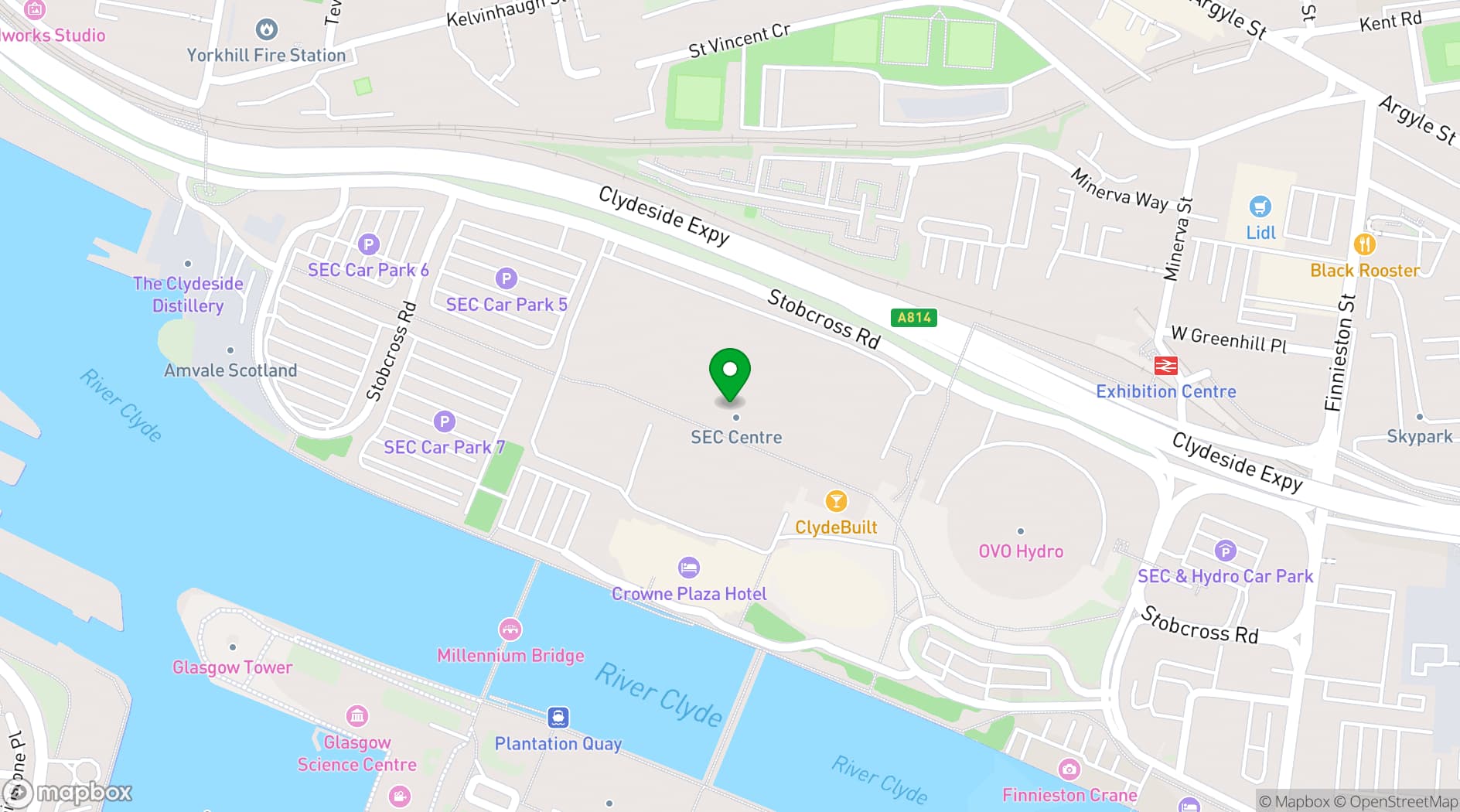 Map showing SEC Meeting Academy