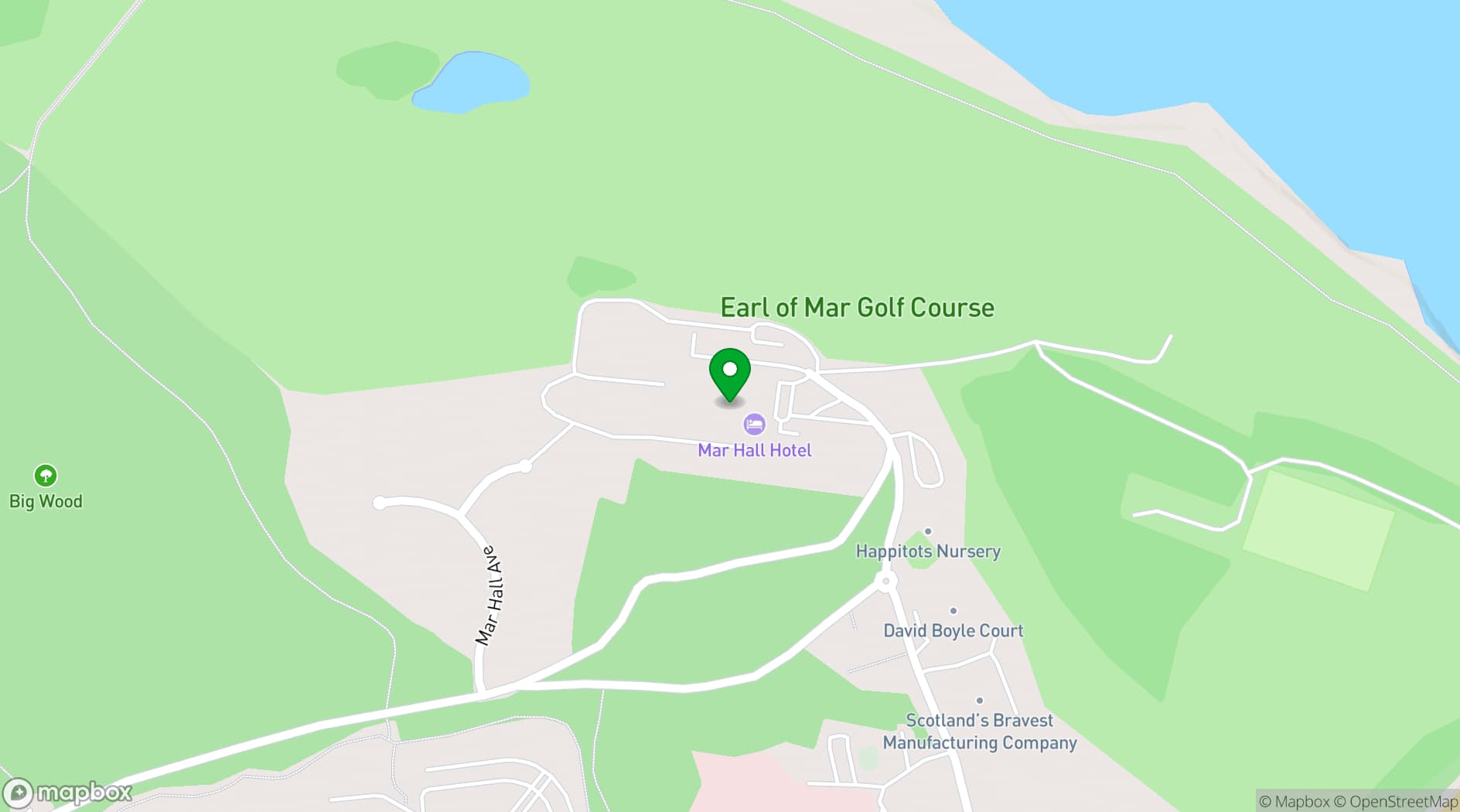 Map showing JA Mar Hall