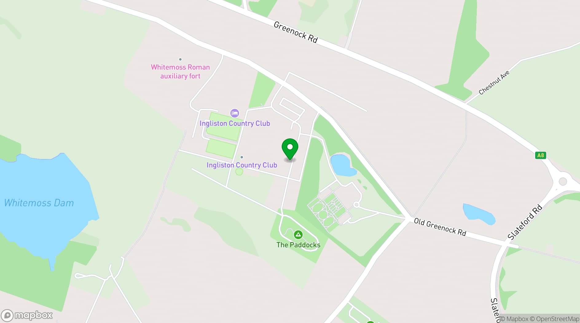 Map showing Ingliston Estate & Country Club