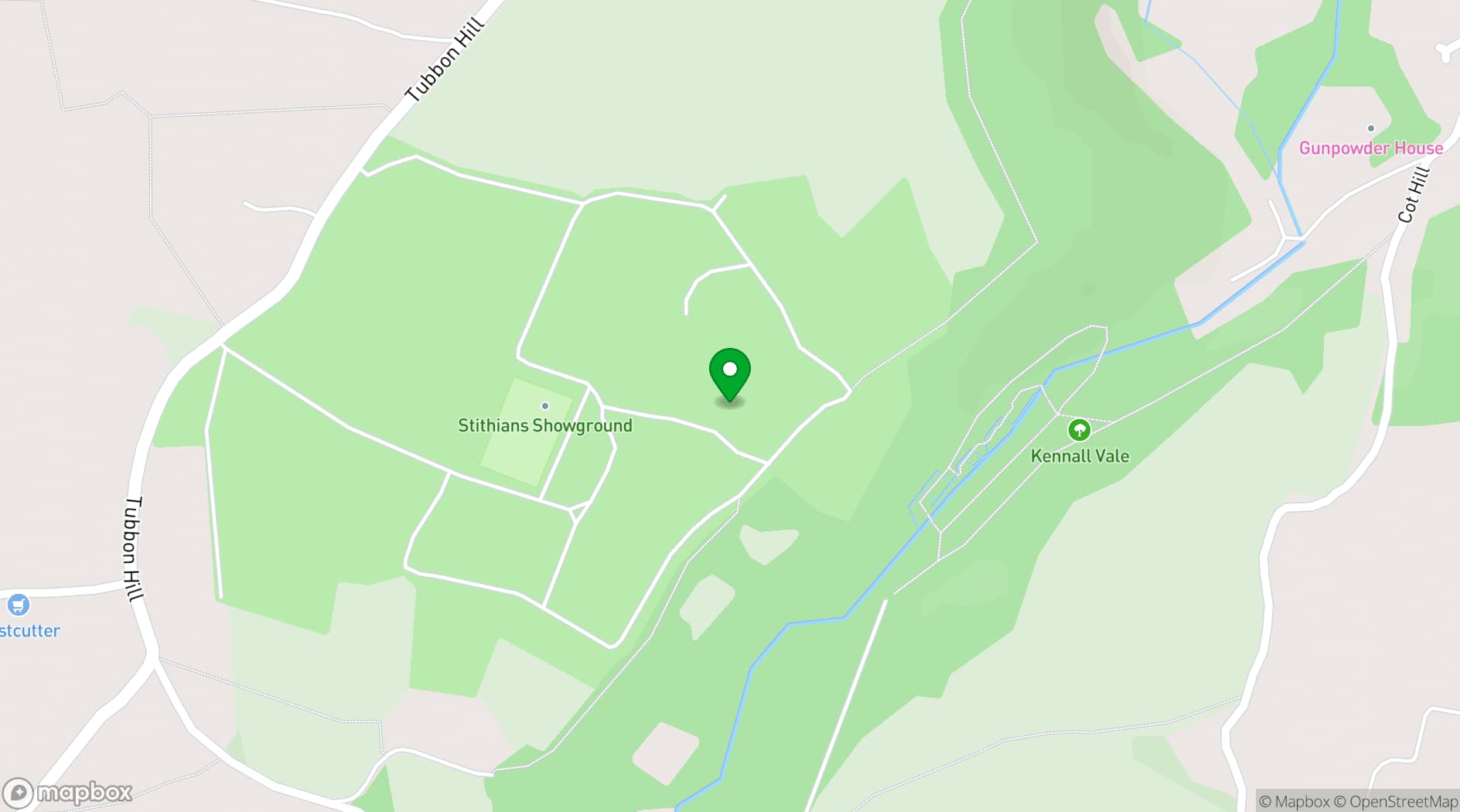 Map showing Cornish Hamlet