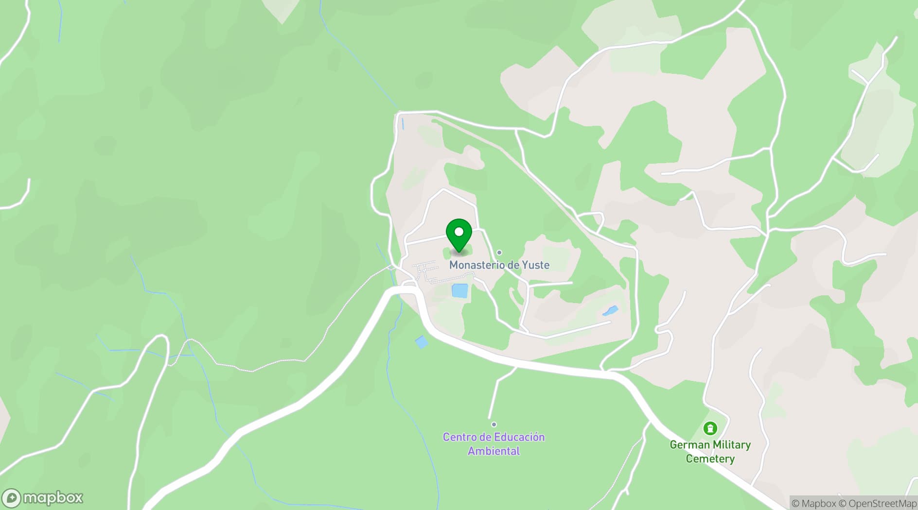 Map showing Monastery of San Jerónimo de Yuste