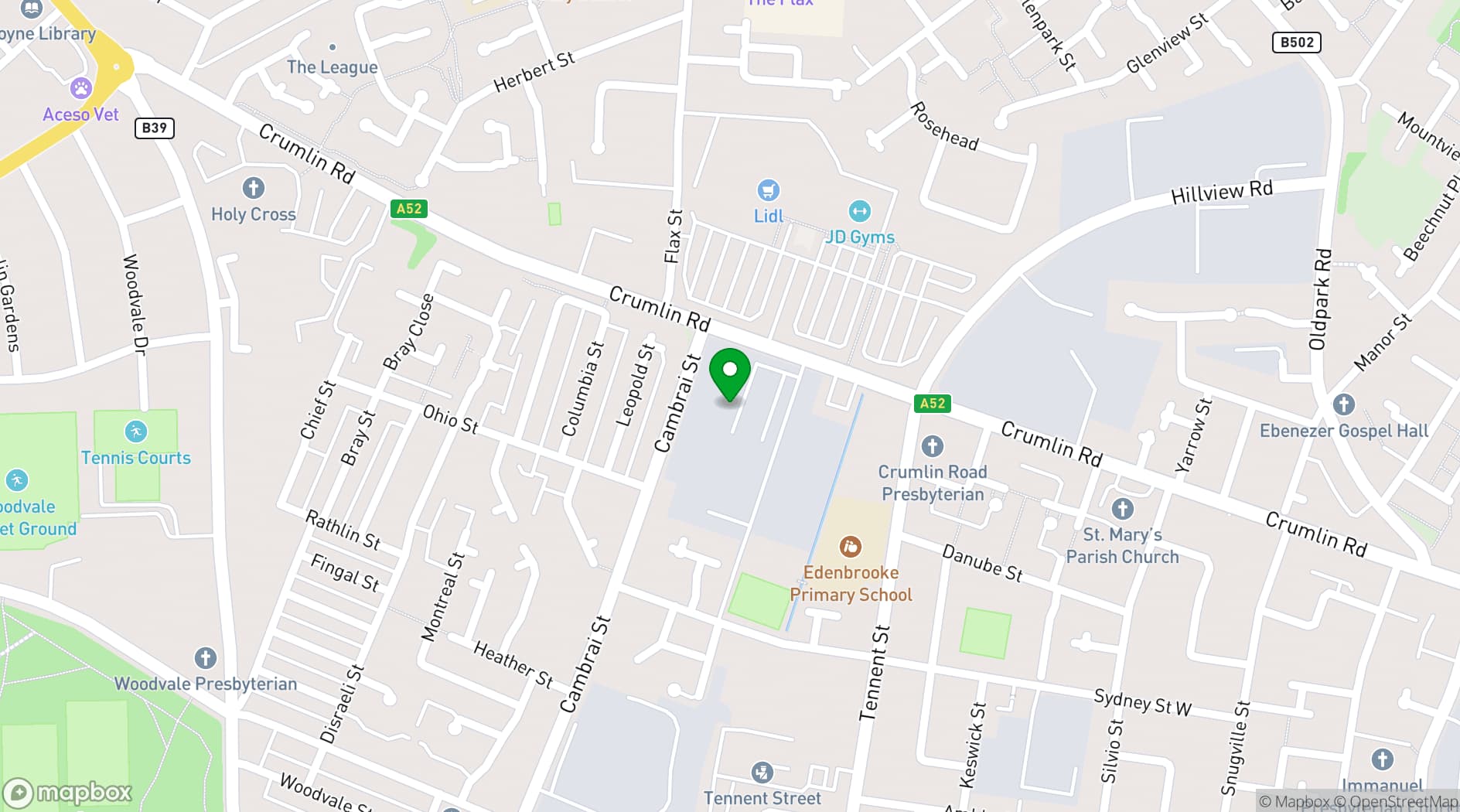 Map showing Art Studio