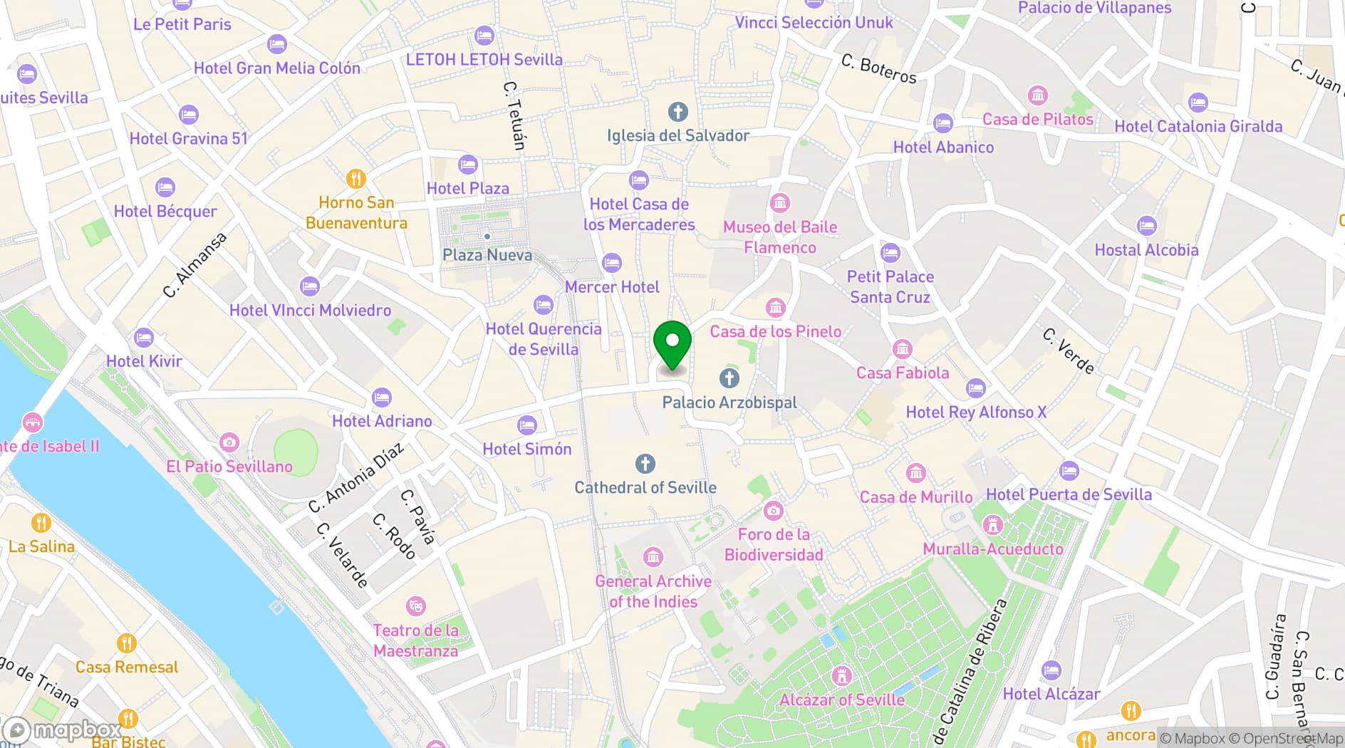 Map showing Hotel EME Catedral Mercer