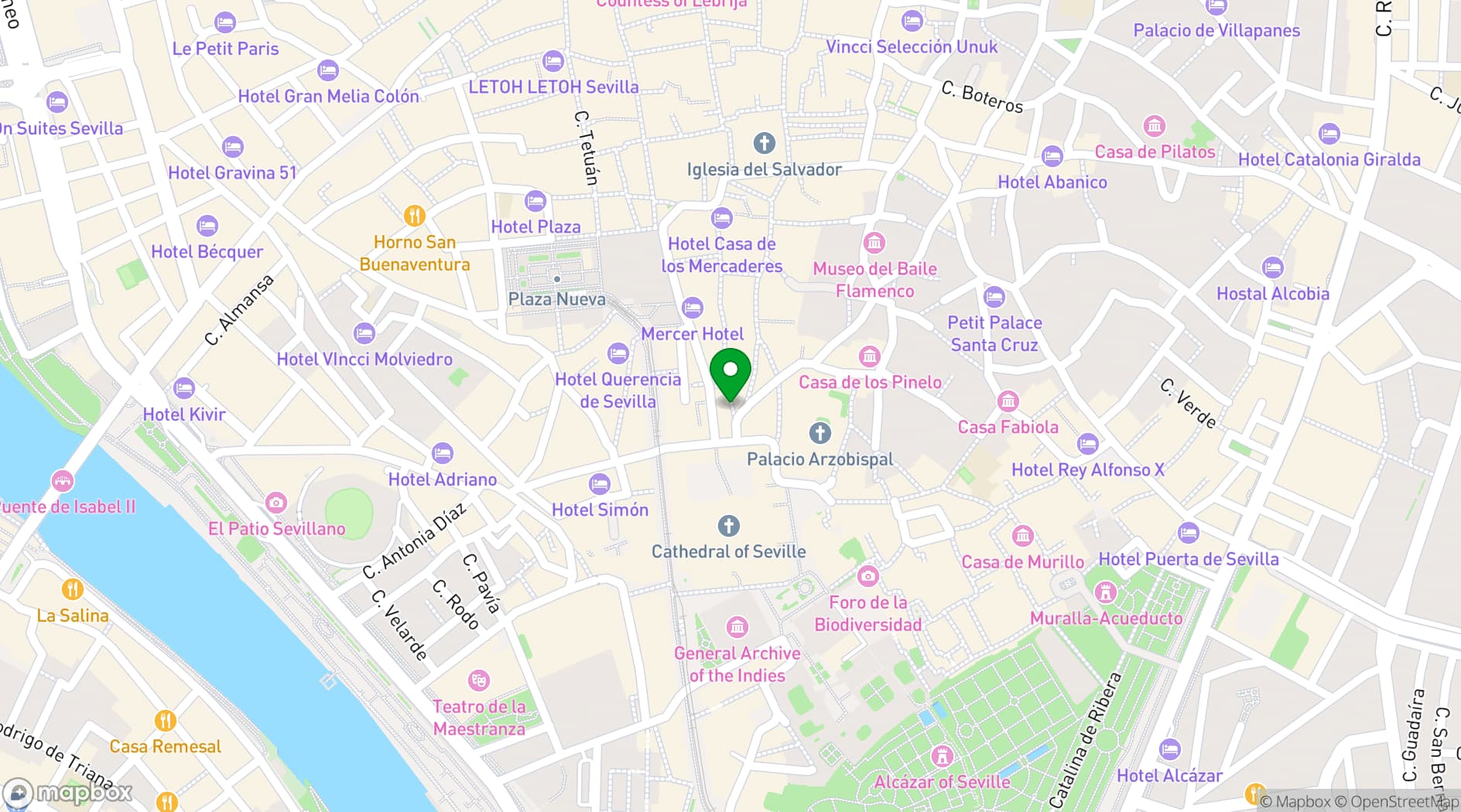 Map showing Restaurante Casa Robles