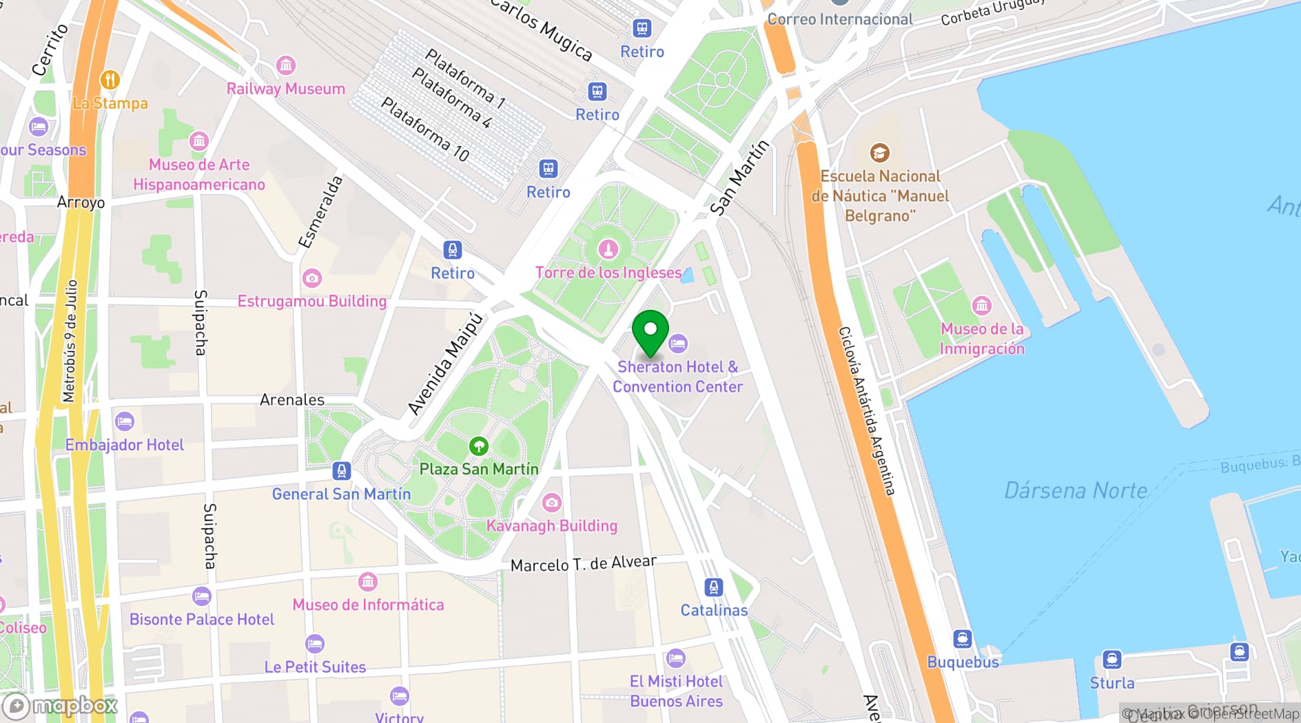 Map showing BUEPL - St Regis Restaurant